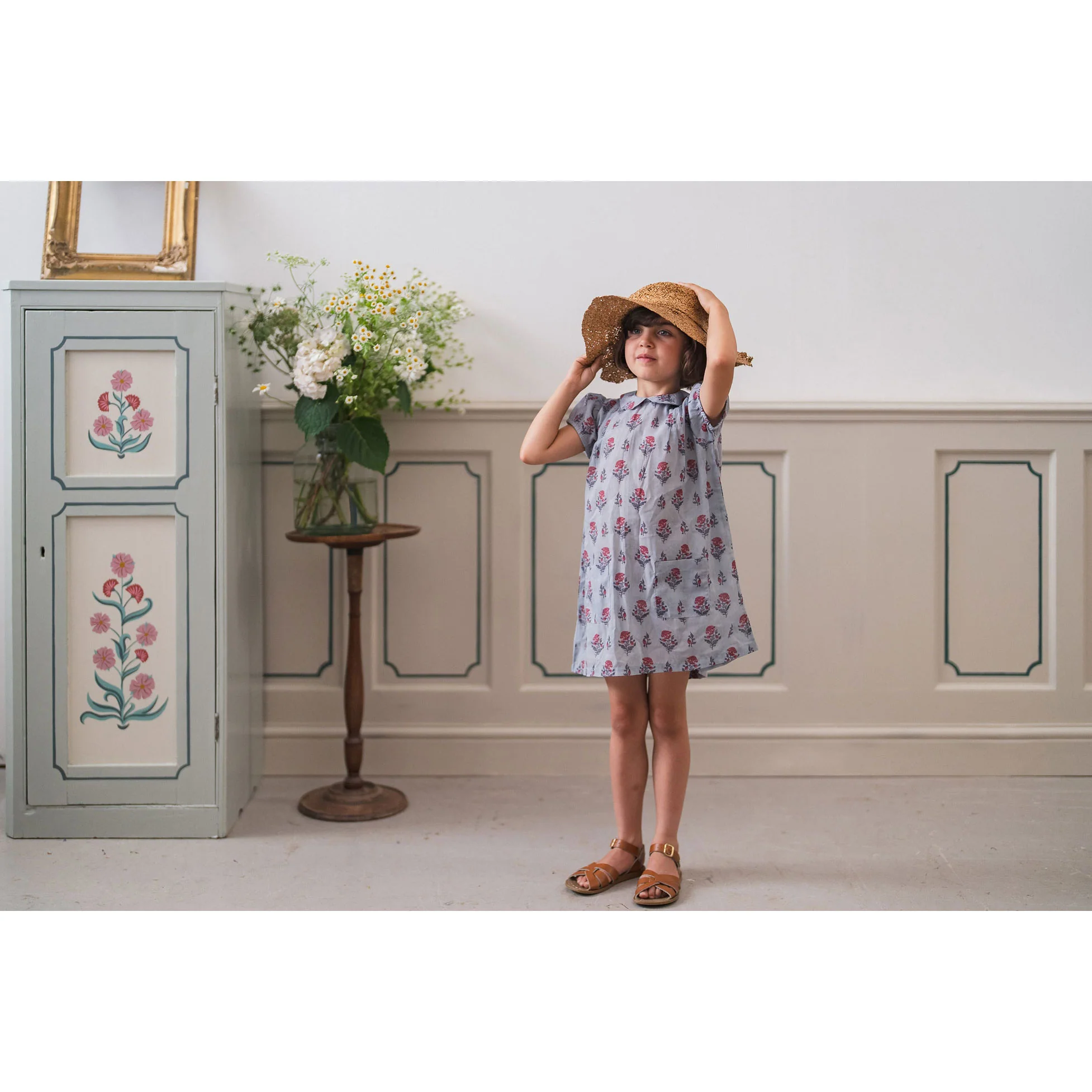 Little Cotton Clothes Juniper Floral Organic Mimi Dress - Image 2