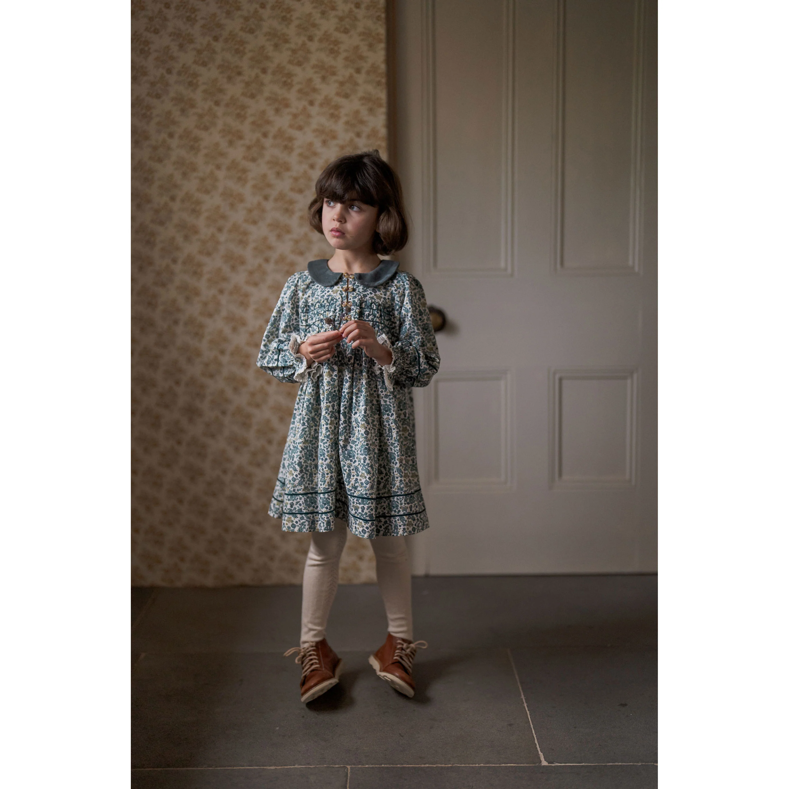 Little Cotton Clothes Midwinter Floral Tessa Dress - Image 2