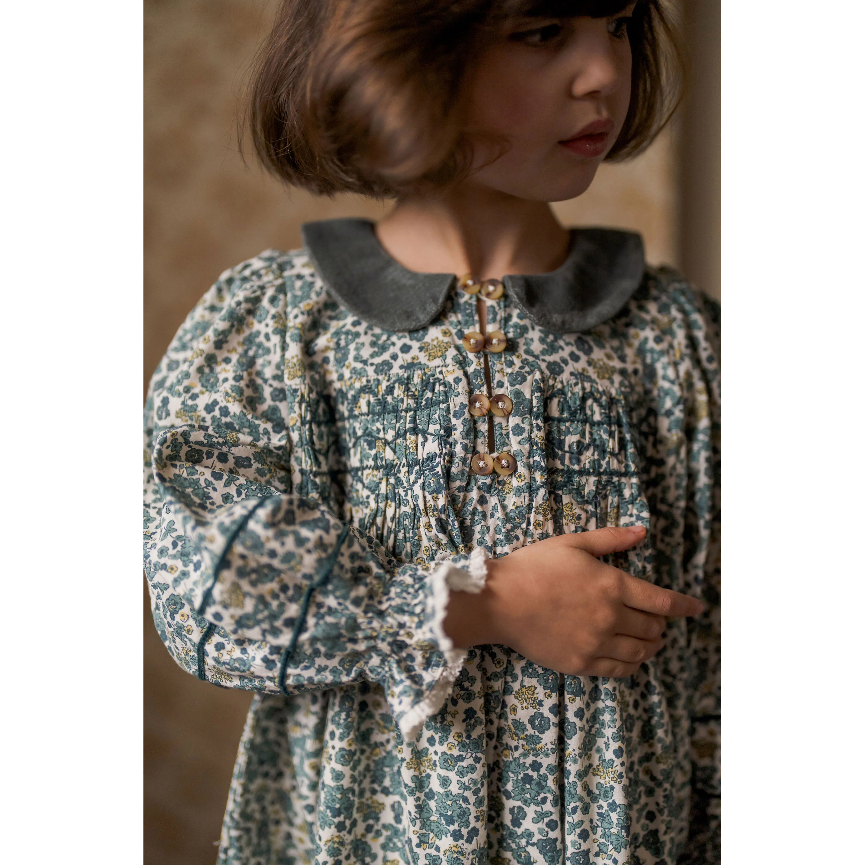Little Cotton Clothes Midwinter Floral Tessa Dress - Image 3