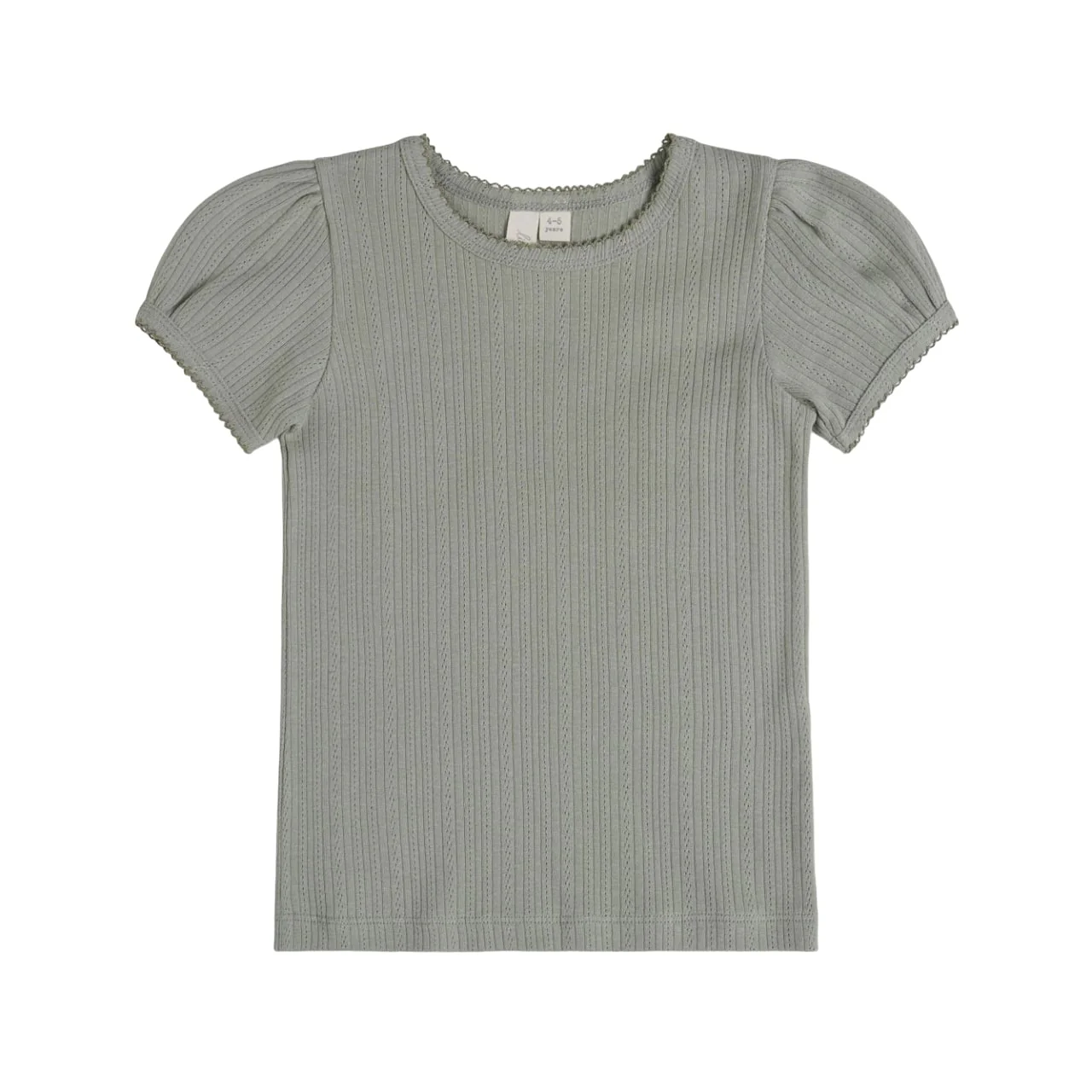 Little Cotton Clothes Mineral Green Organic Pointelle Tshirt