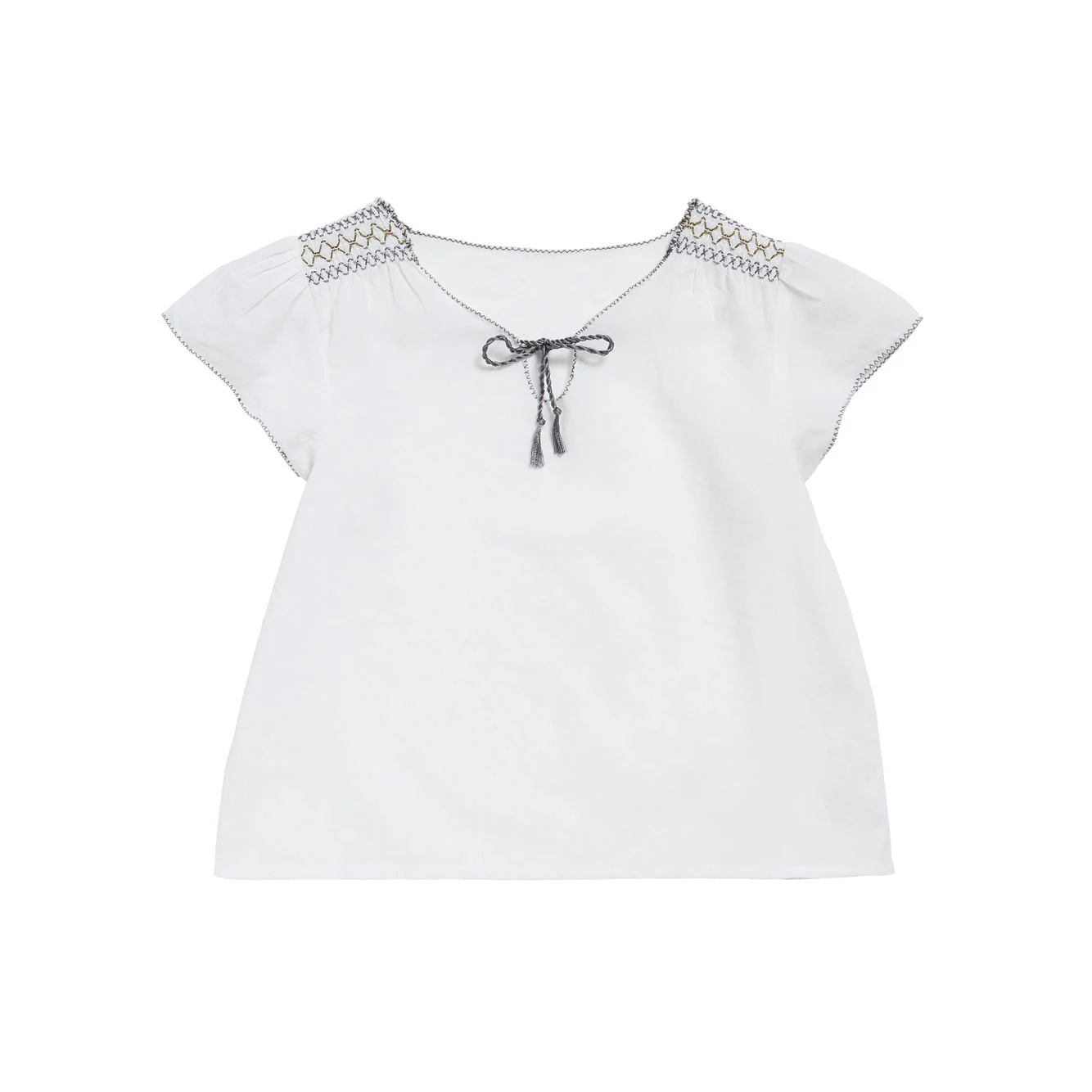Little Cotton Clothes Off White Lucy Blouse