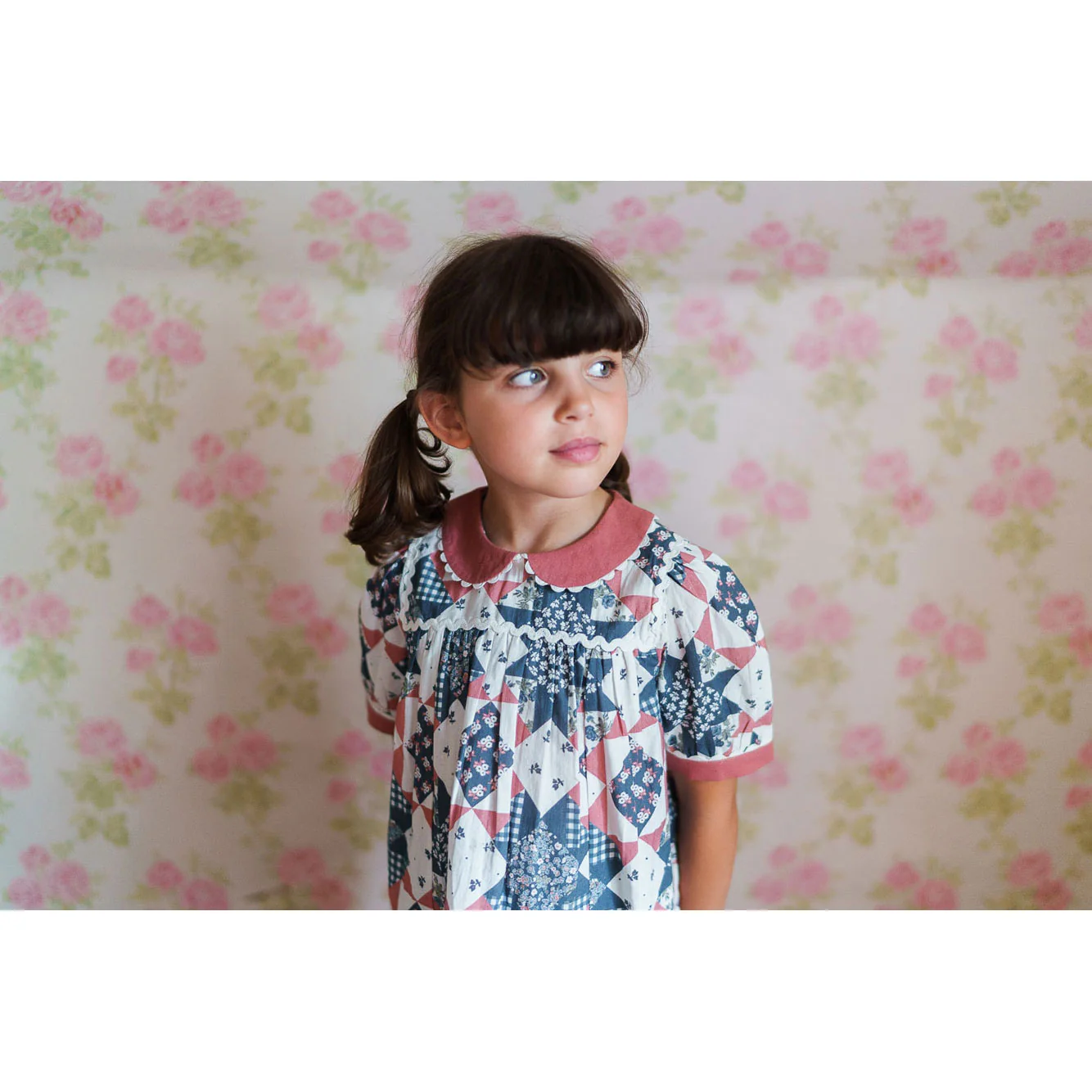Little Cotton Clothes Patchwork Floral Juno Blouse - Image 3