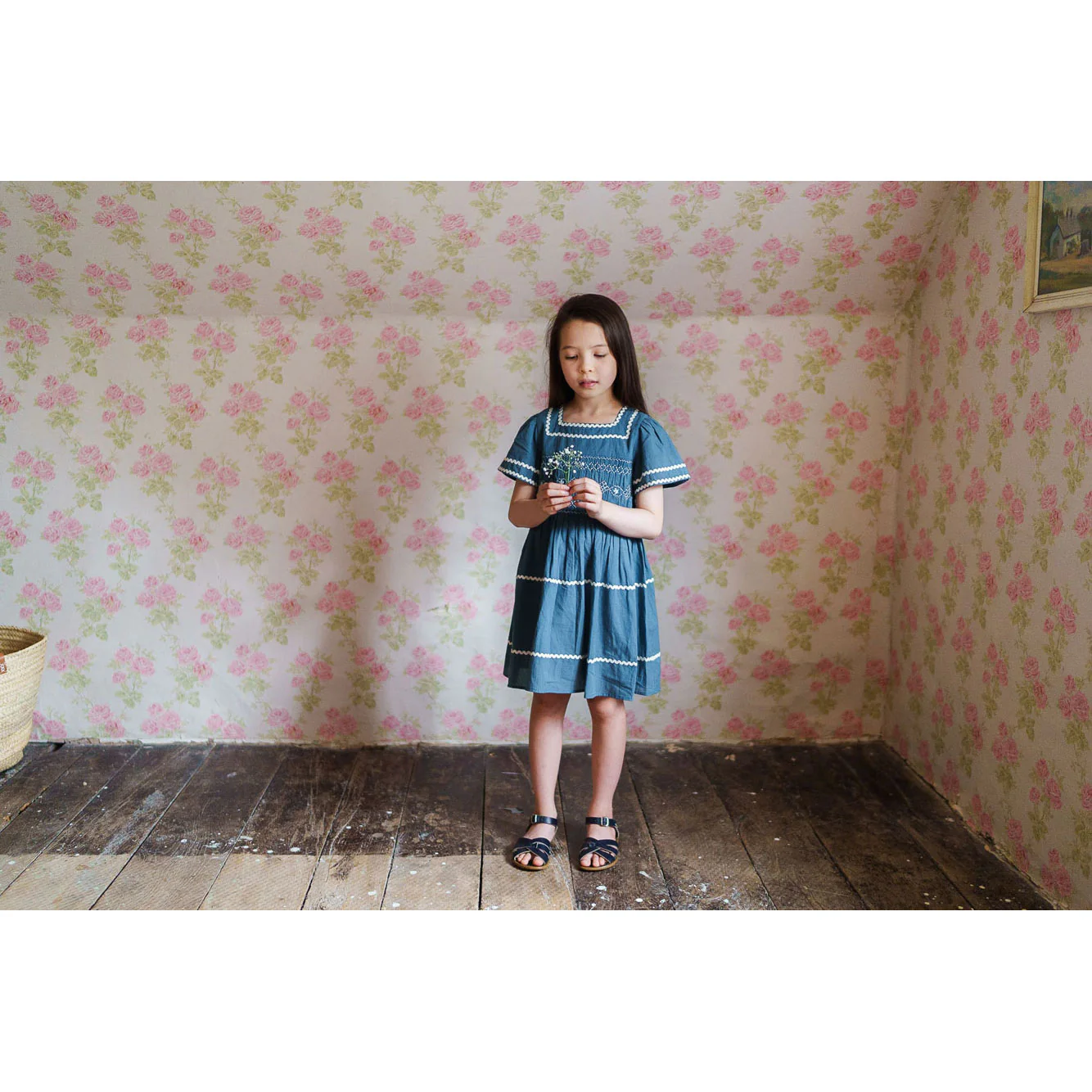 Little Cotton Clothes Pier Blue Penelope Smocked Dress - Image 2