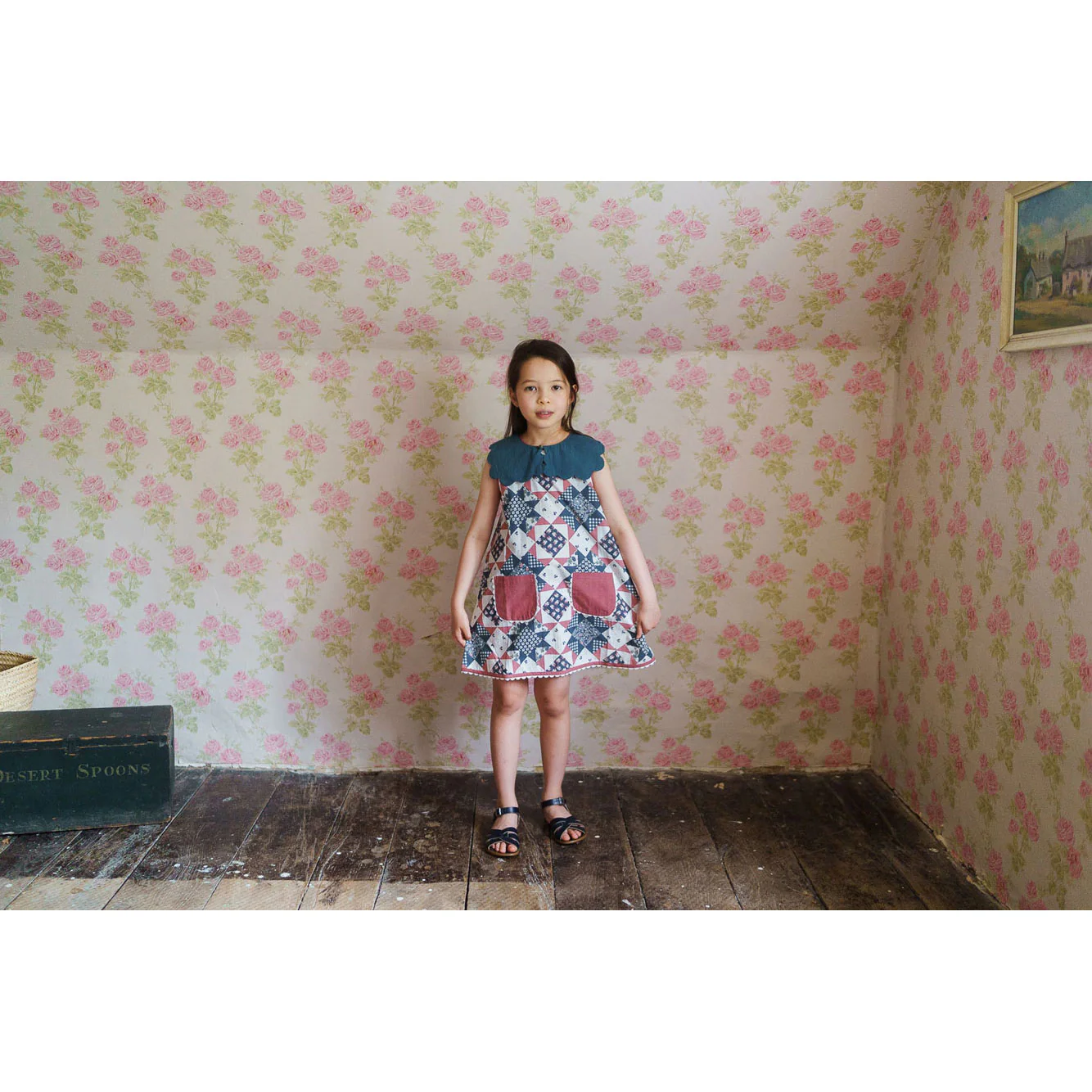 Little Cotton Clothes Pier Blue Scalloped Collar - Image 2