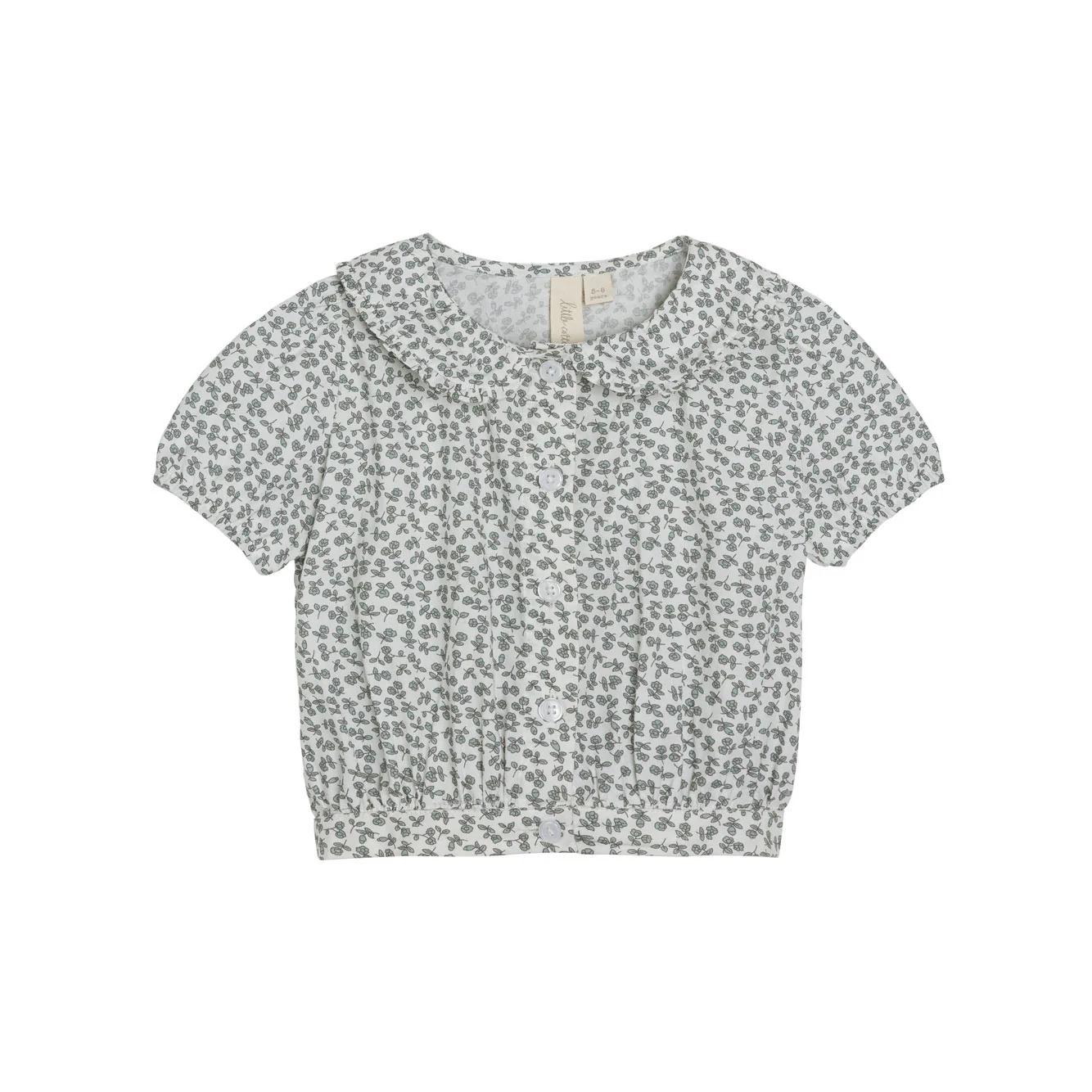Little Cotton Clothes Porcelain Floral Organic Bea Blouse
