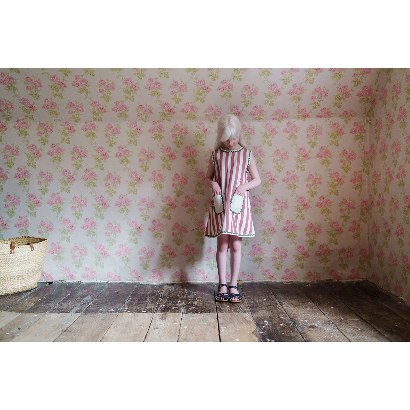Little Cotton Clothes Raspberry Stripe Hannah Dress - Image 2