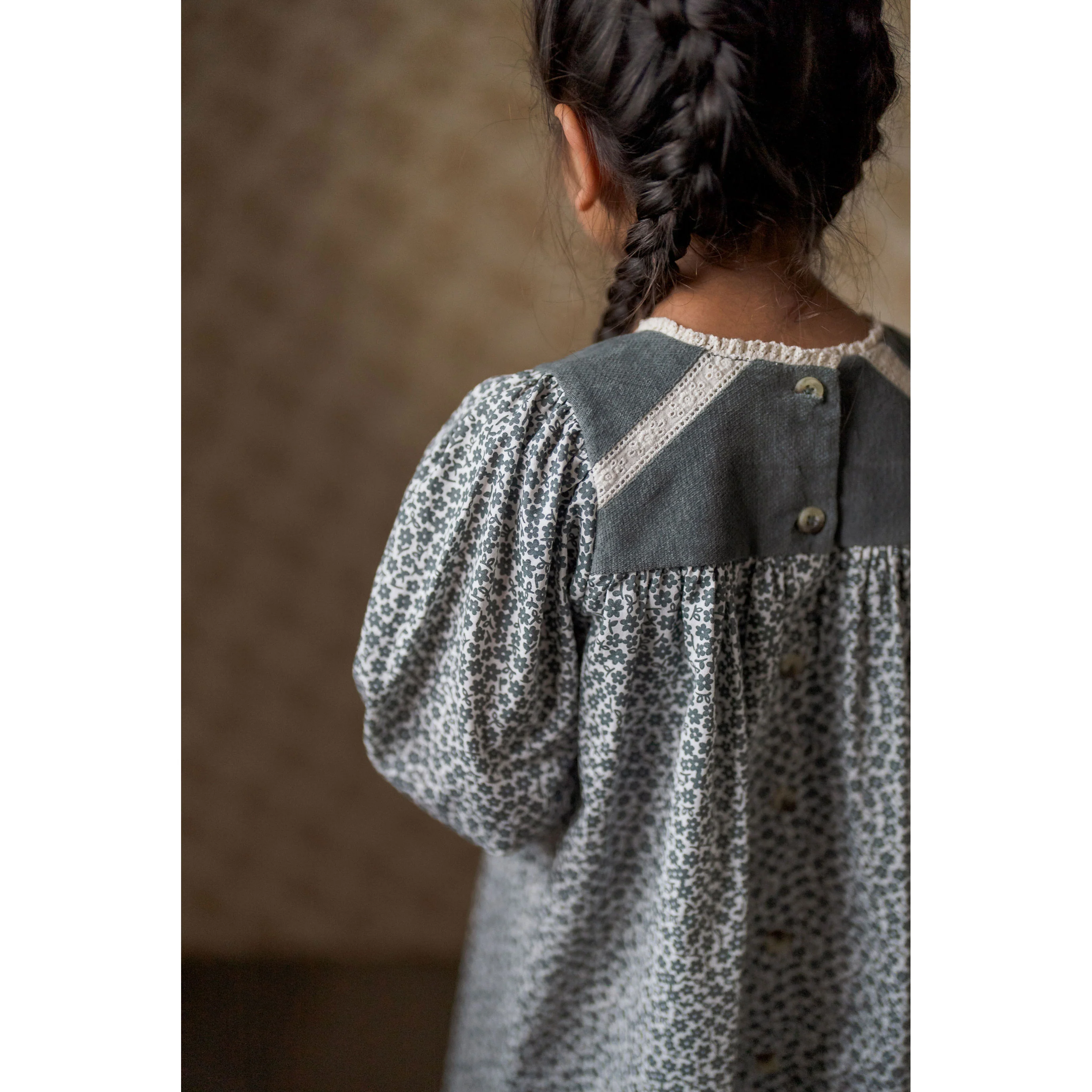 Little Cotton Clothes Rye Floral and Velvet Nessa Dress - Image 3