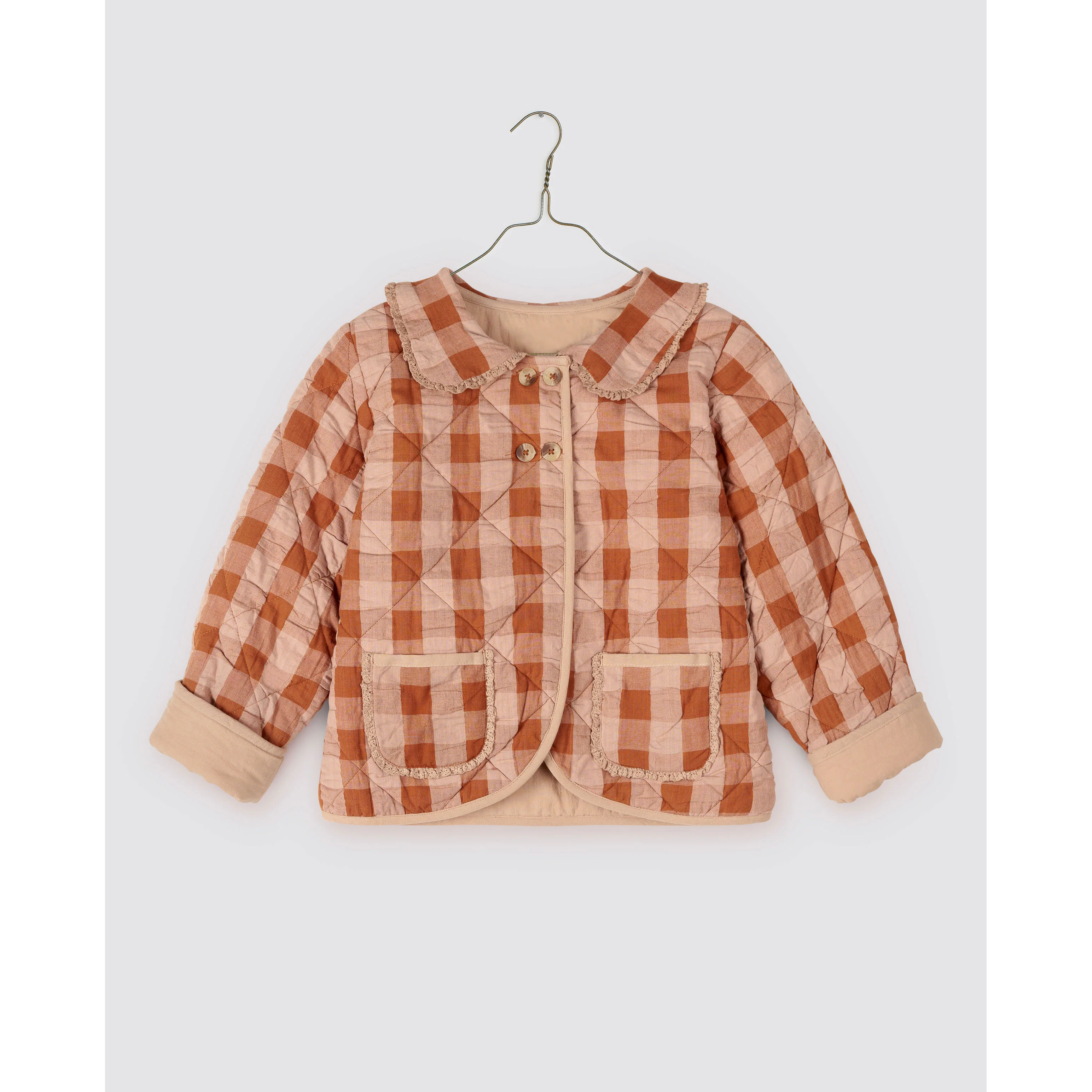 Little Cotton Clothes Seersucker Gingham Freya Jacket