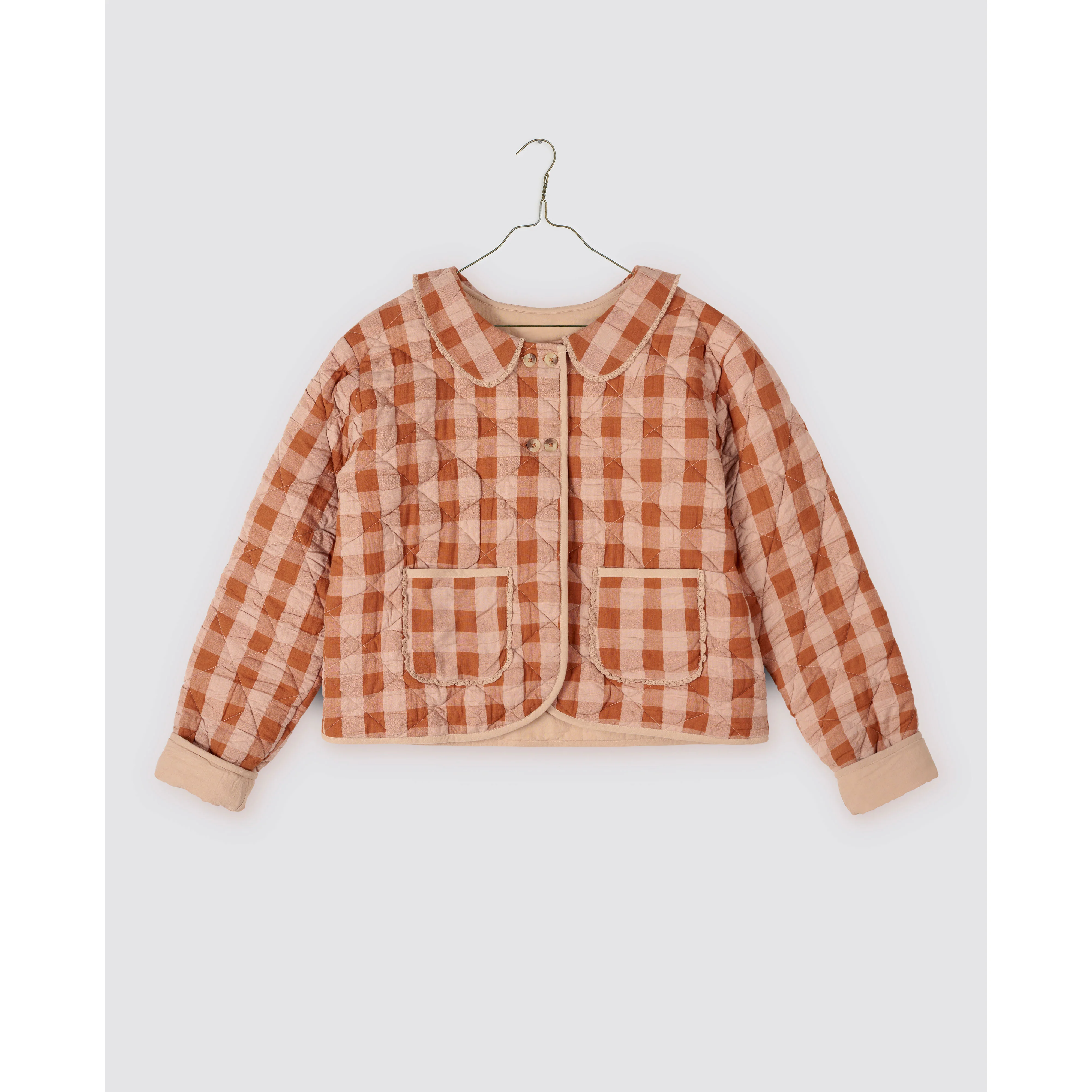 Little Cotton Clothes Seersucker Gingham Freya Women Jacket