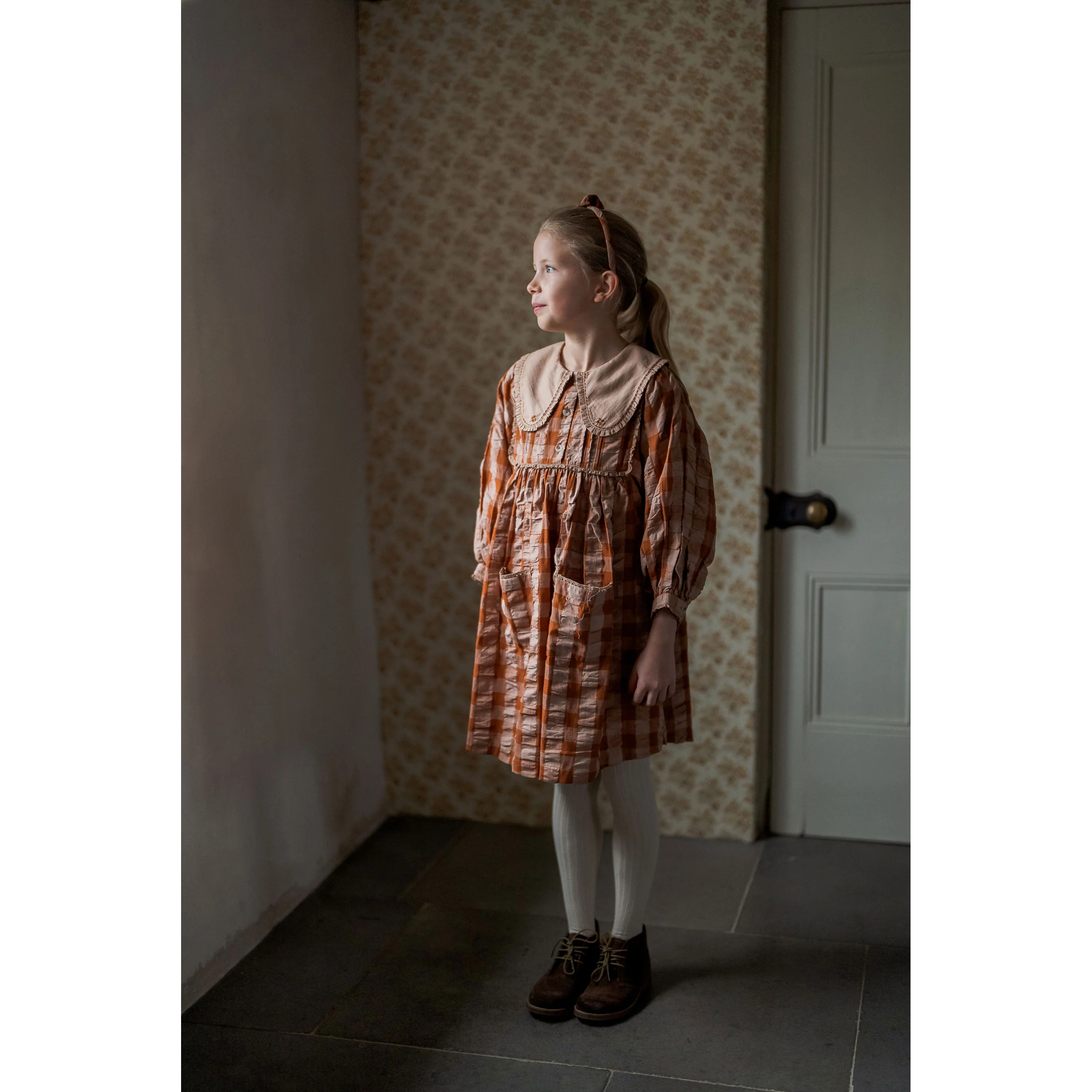 Little Cotton Clothes Seersucker Gingham Lottie Dress - Image 2