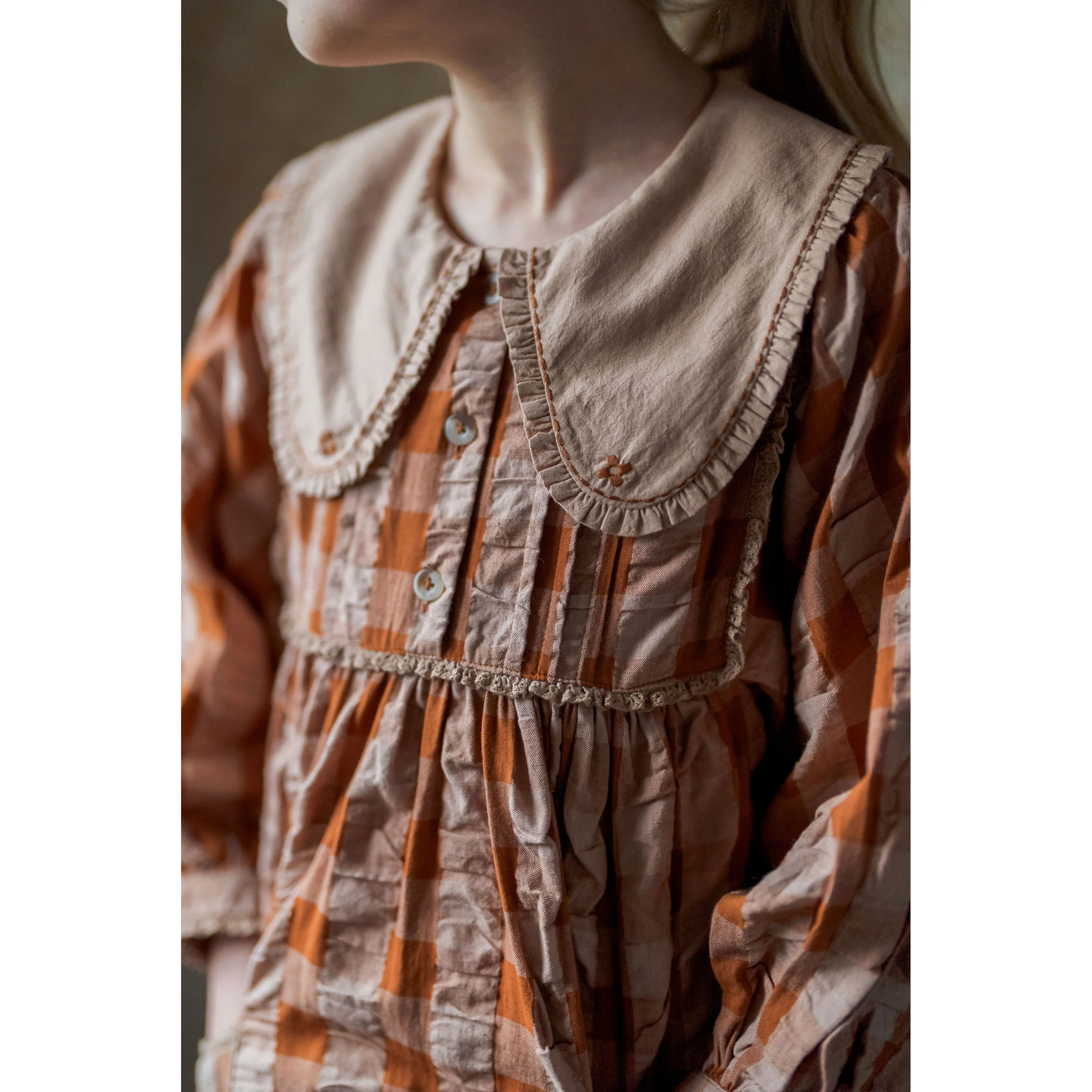 Little Cotton Clothes Seersucker Gingham Lottie Dress - Image 3