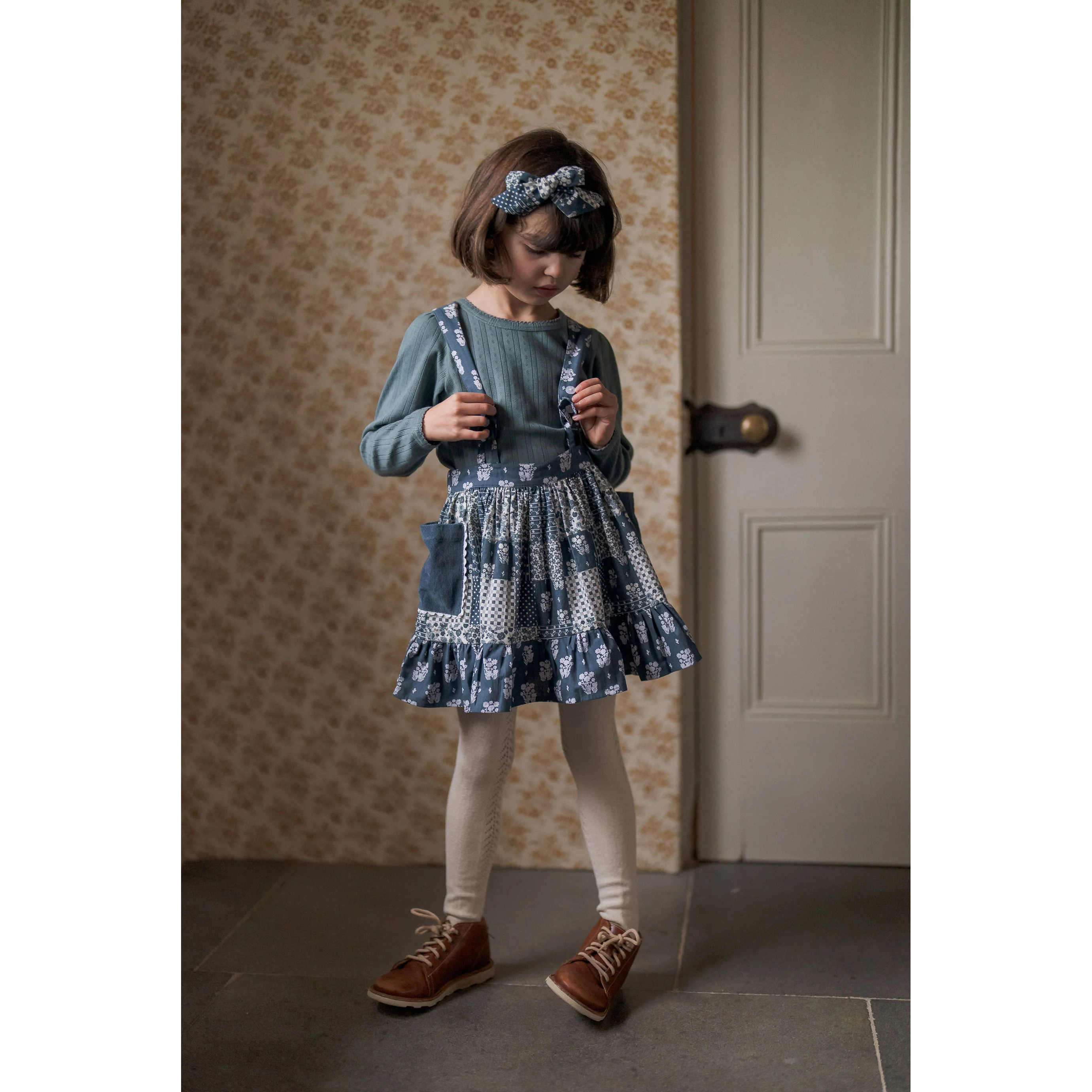 Little Cotton Clothes Slate Pointelle Tee - Image 2