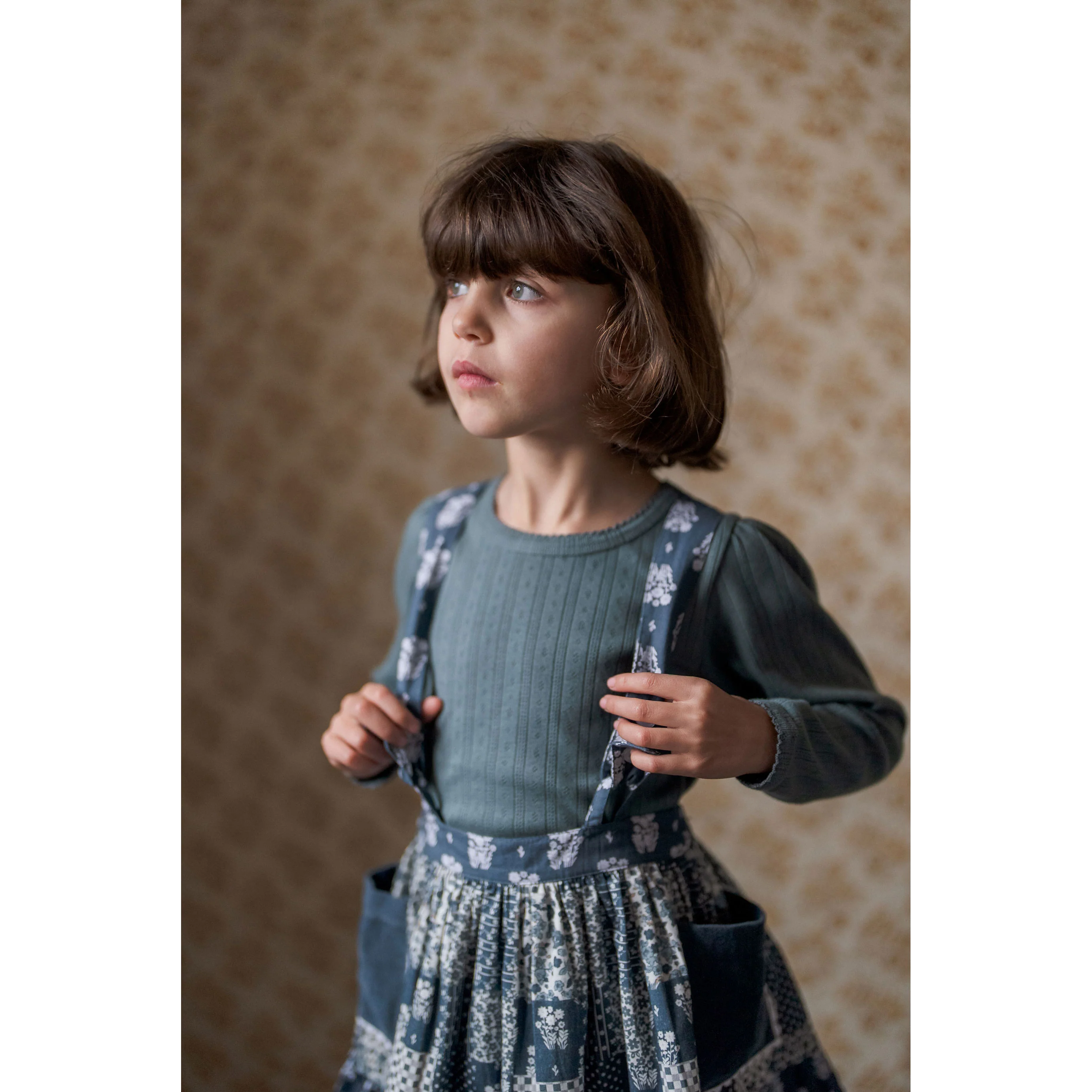 Little Cotton Clothes Slate Pointelle Tee - Image 3