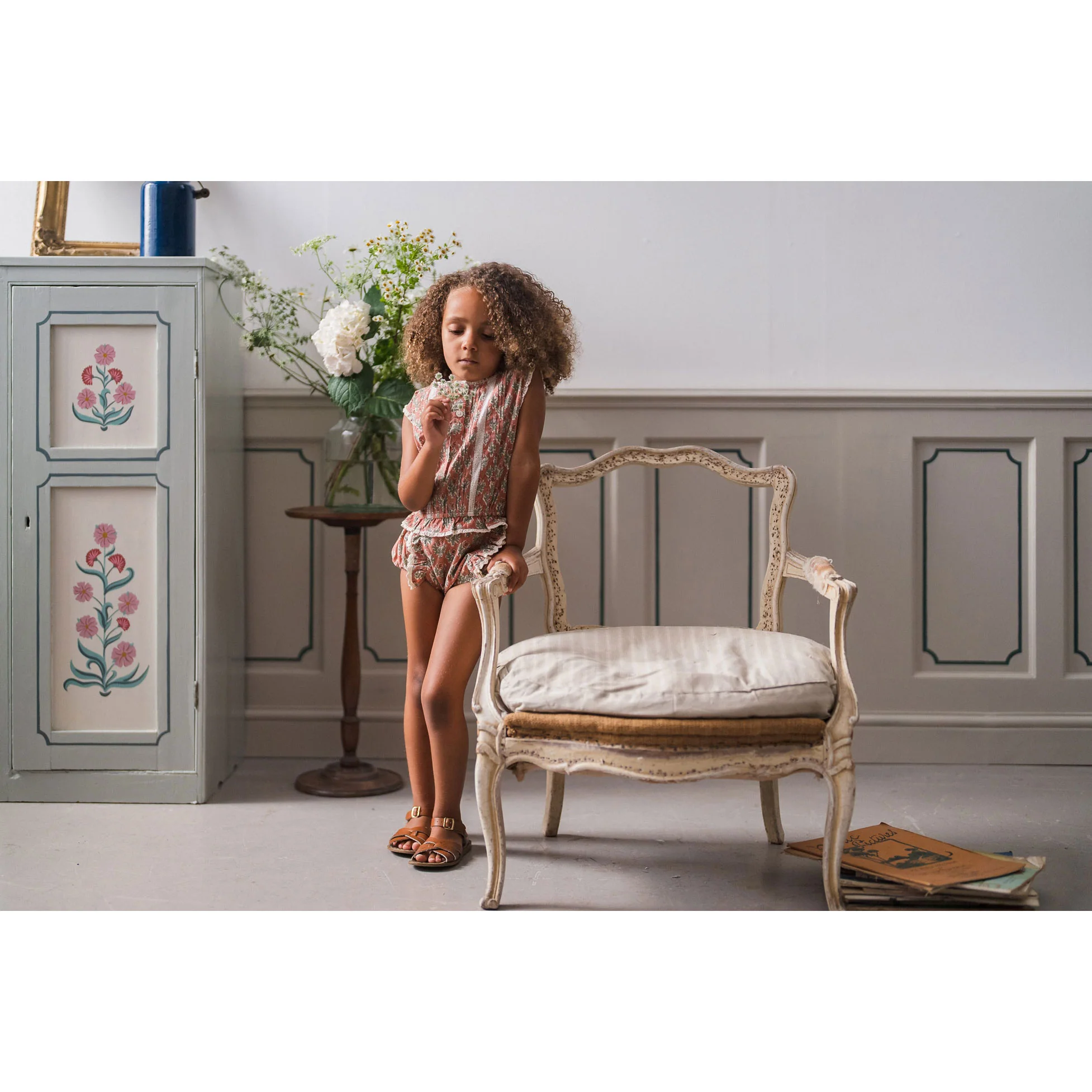 Little Cotton Clothes Summer Jam Floral Organic Pip Blouse - Image 3