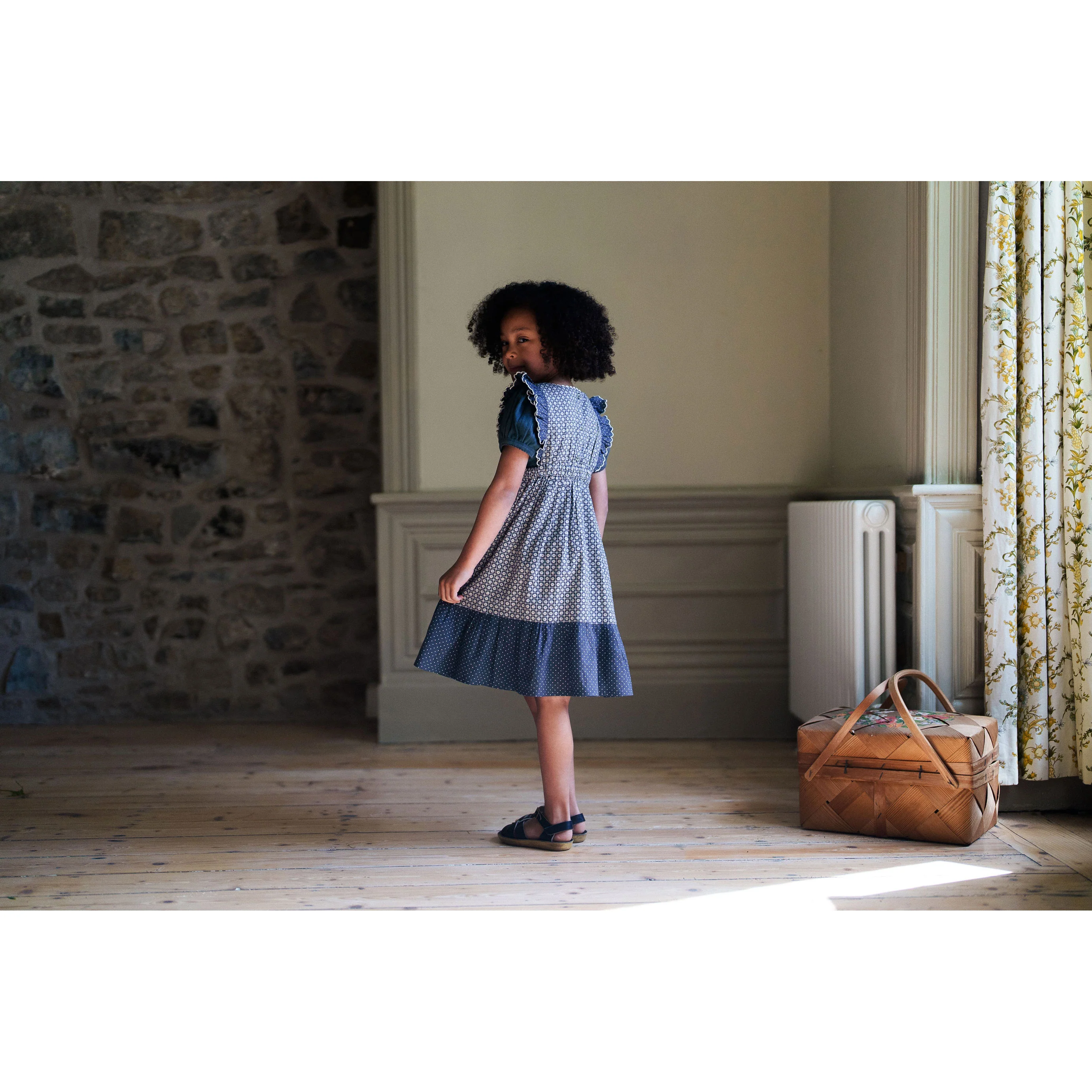 Little Cotton Clothes Tessera Floral Dorothea Pinafore - Image 3
