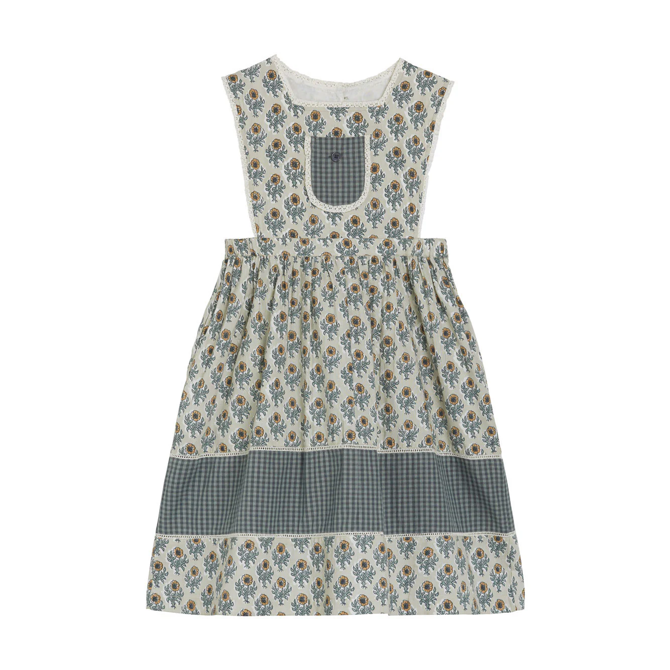 Little Cotton Clothes Thistle Floral Organic Dorothea Pinafore
