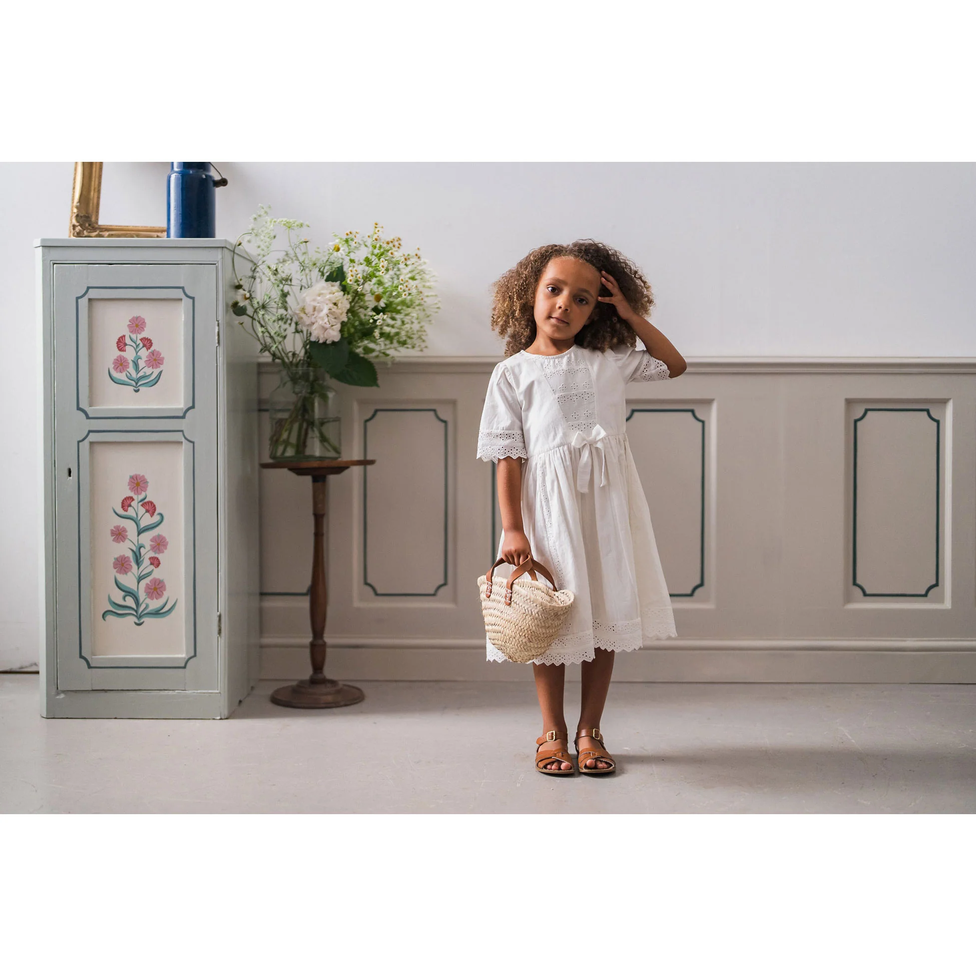 Little Cotton Clothes White Organic Seren Dress - Image 2