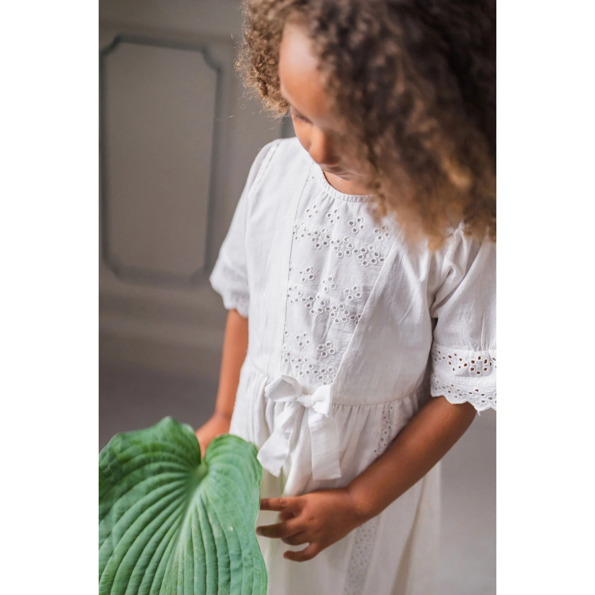 Little Cotton Clothes White Organic Seren Dress - Image 4