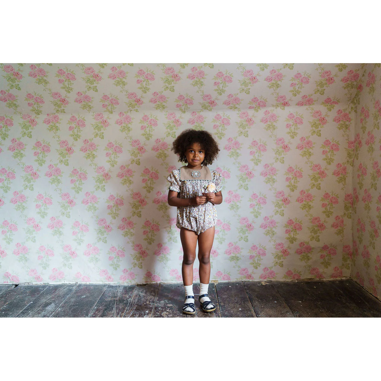 Little Cotton Clothes Yarrow Floral Emille Romper - Image 2