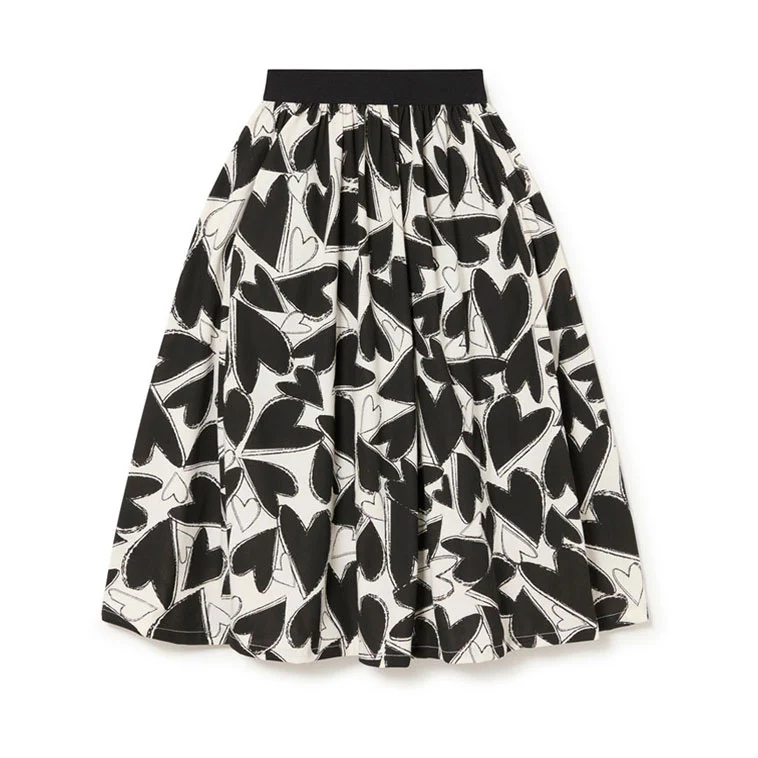 Little Creative Factory Black Chaotic Love Jersey Skirt
