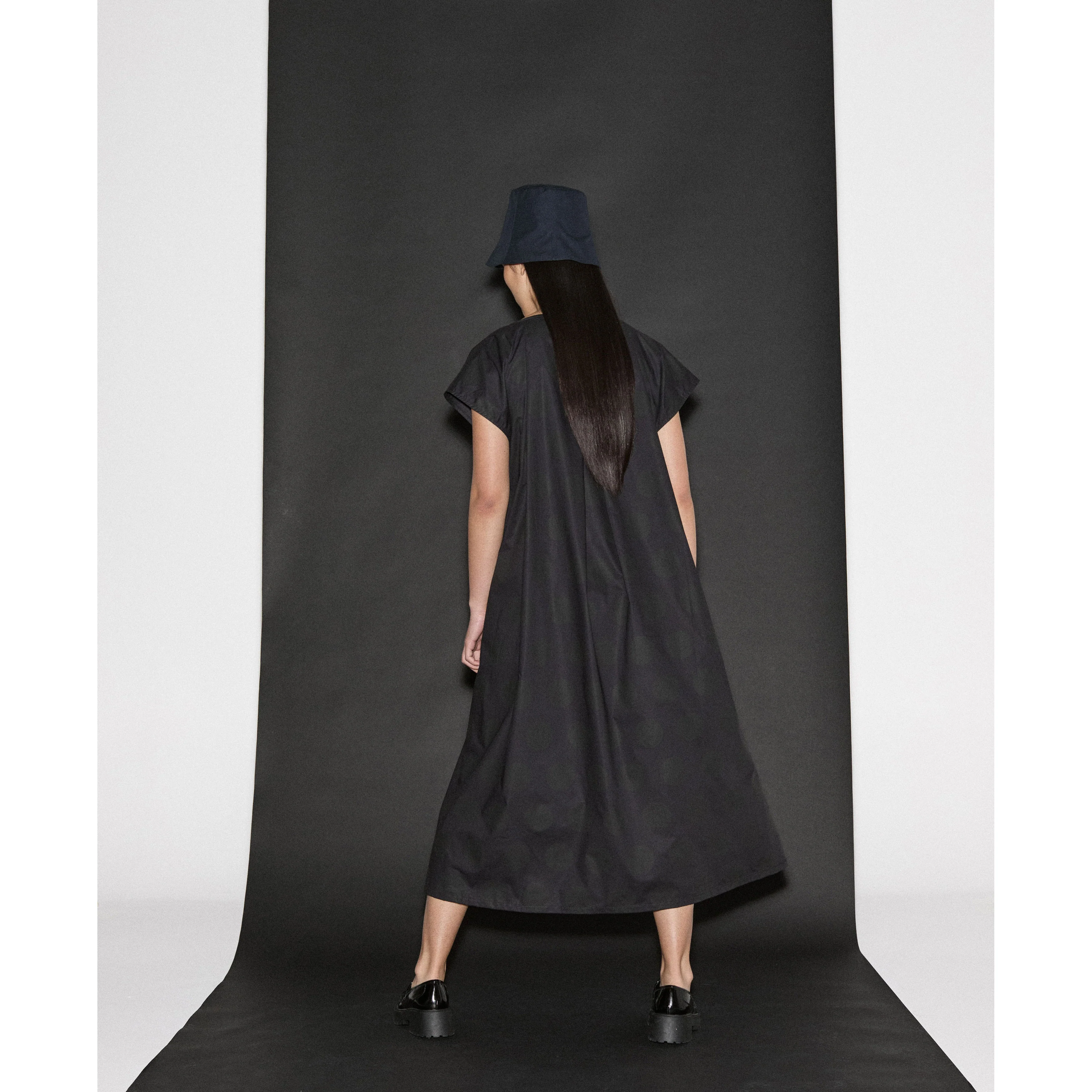 Little Creative Factory Black Dots Polka Dot Tunic Women Dress - Image 3