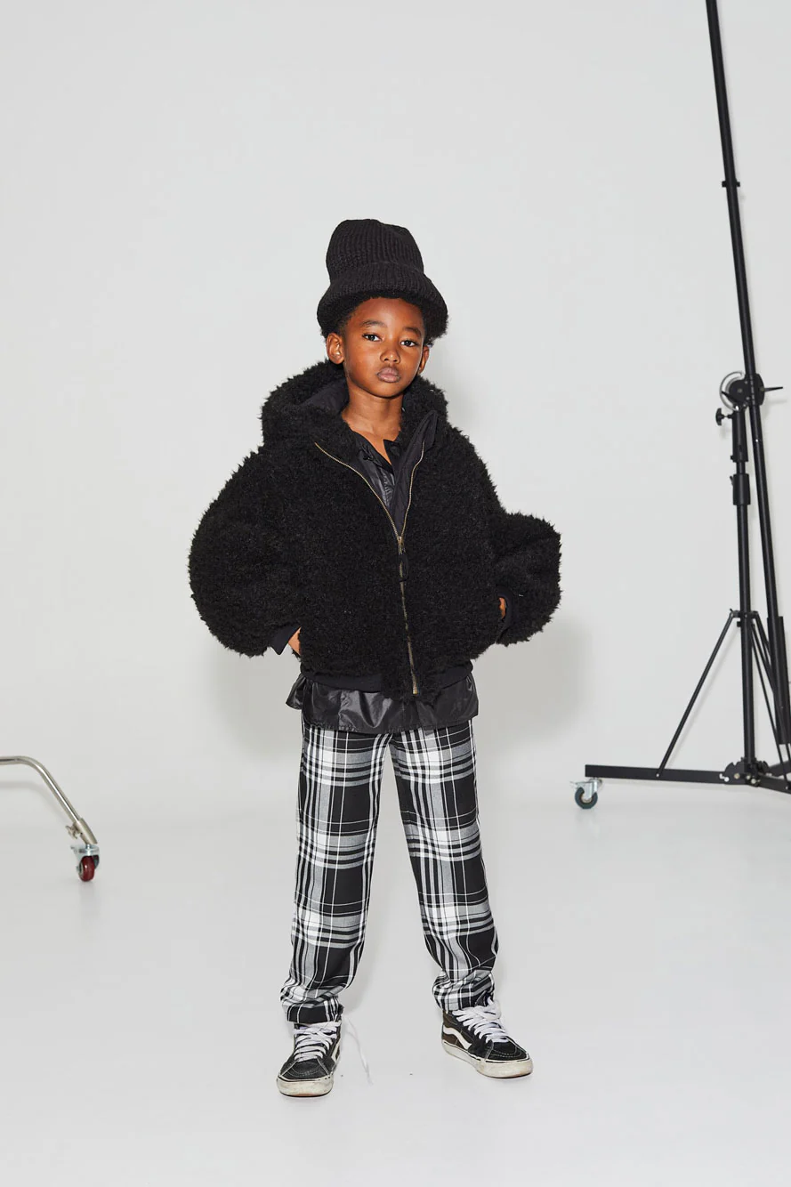 Little Creative Factory Black Harrington Bomber Jacket - Image 3