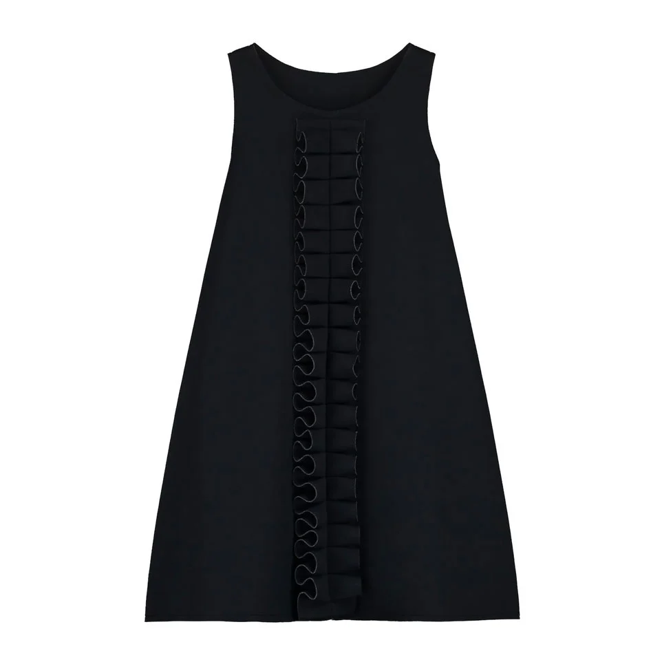 Little Creative Factory Black Neoprene Ruffle Dress