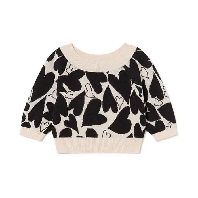 Little Creative Factory Chaotic Love Short Sleeved Knit Sweater