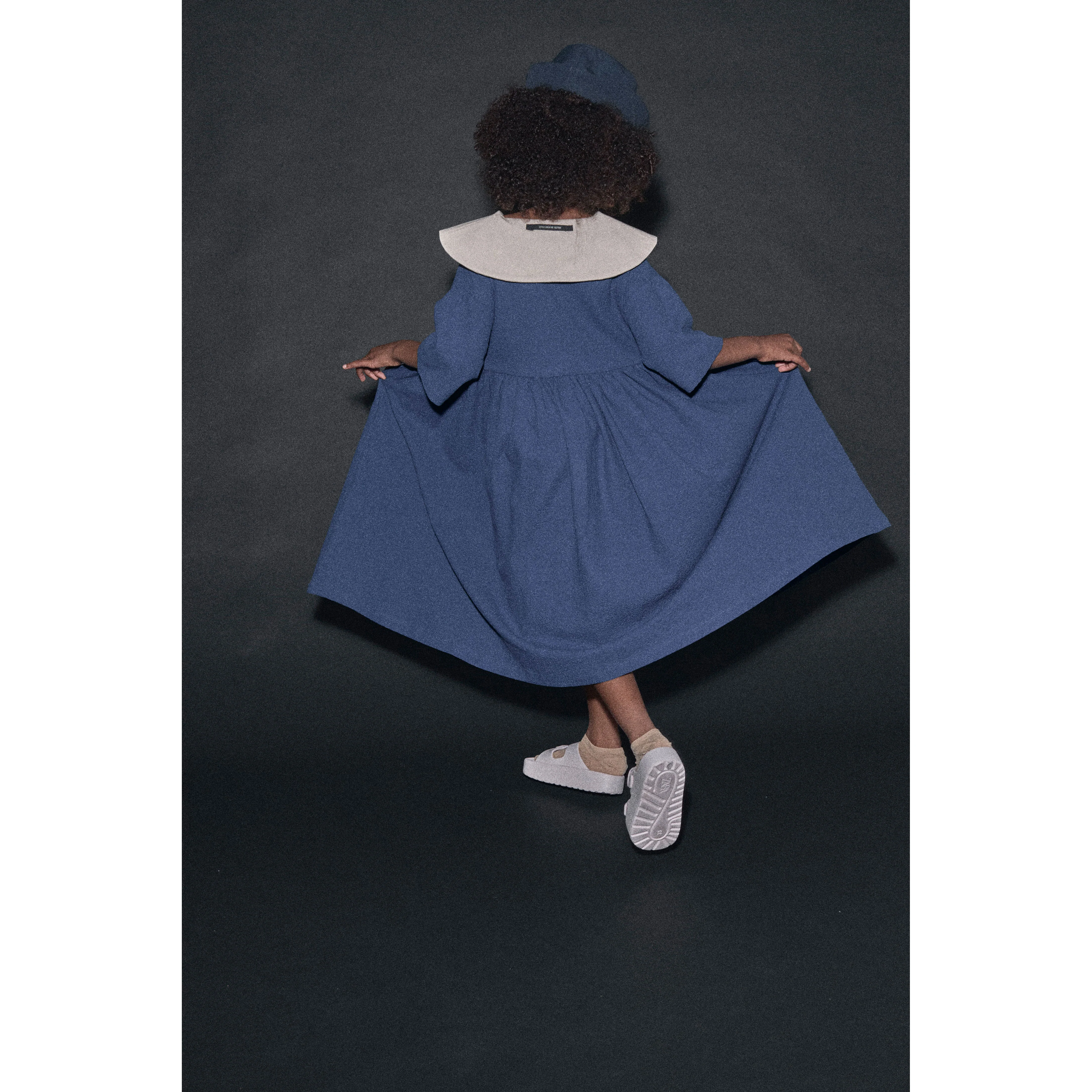 Little Creative Factory Cream/Dark Blue Cruise Dress - Image 3