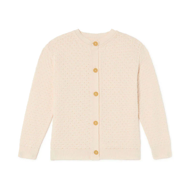 Little Creative Factory Cream Monobloc Knit Cardigan
