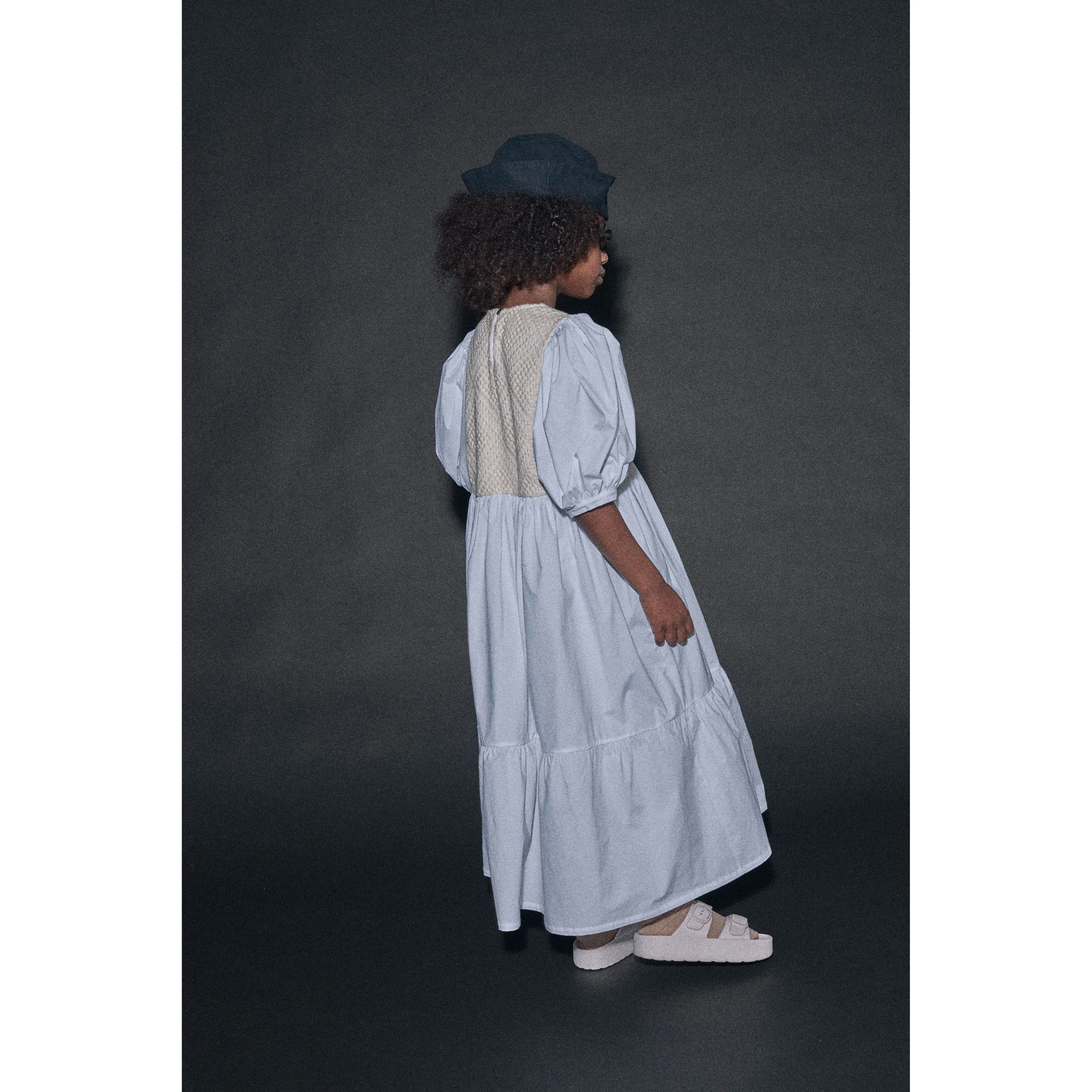 Little Creative Factory  Cream/White Iconic Dress - Image 3