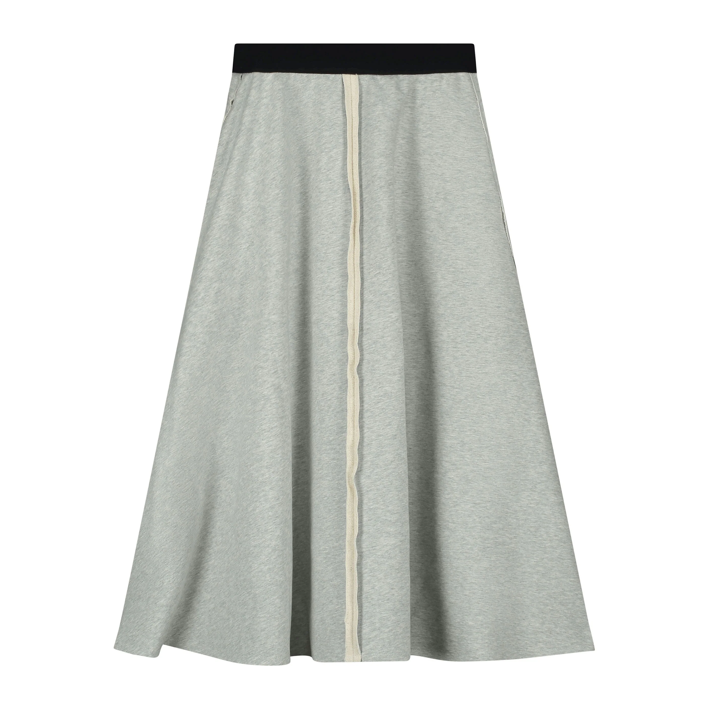 Little Creative Factory Grey Melange Raw Edge Skirt