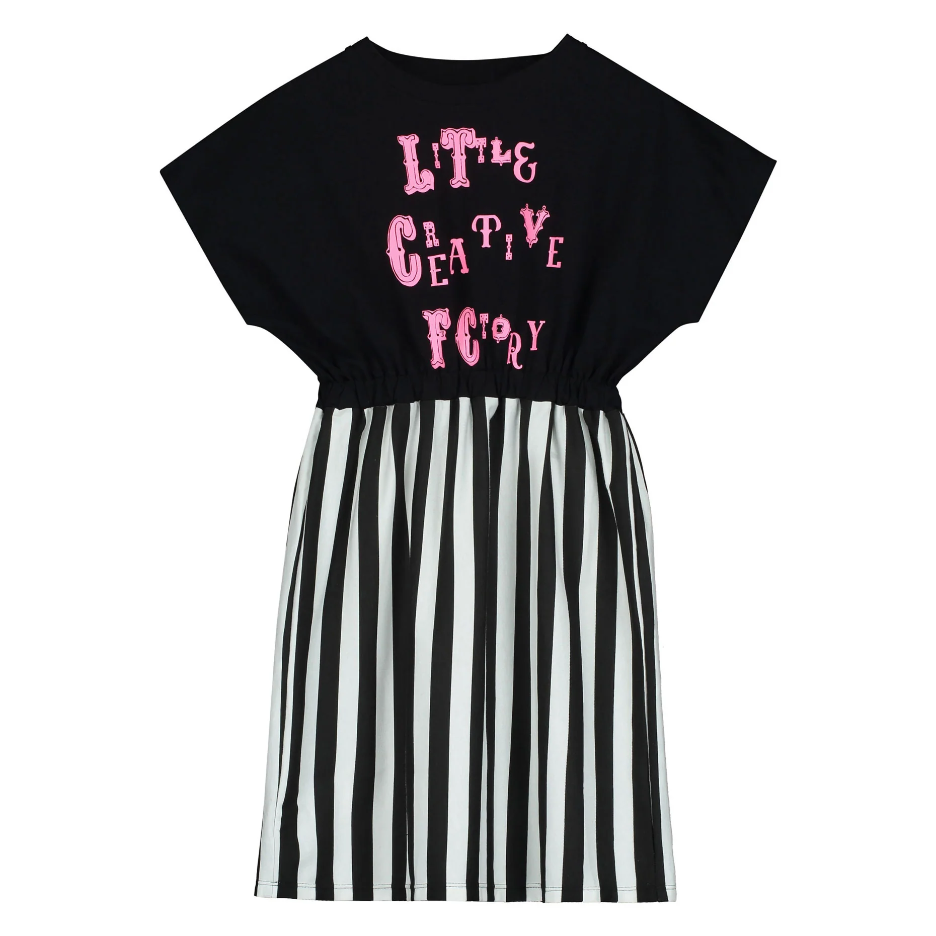 Little Creative Factory Soft Black Striped Dress
