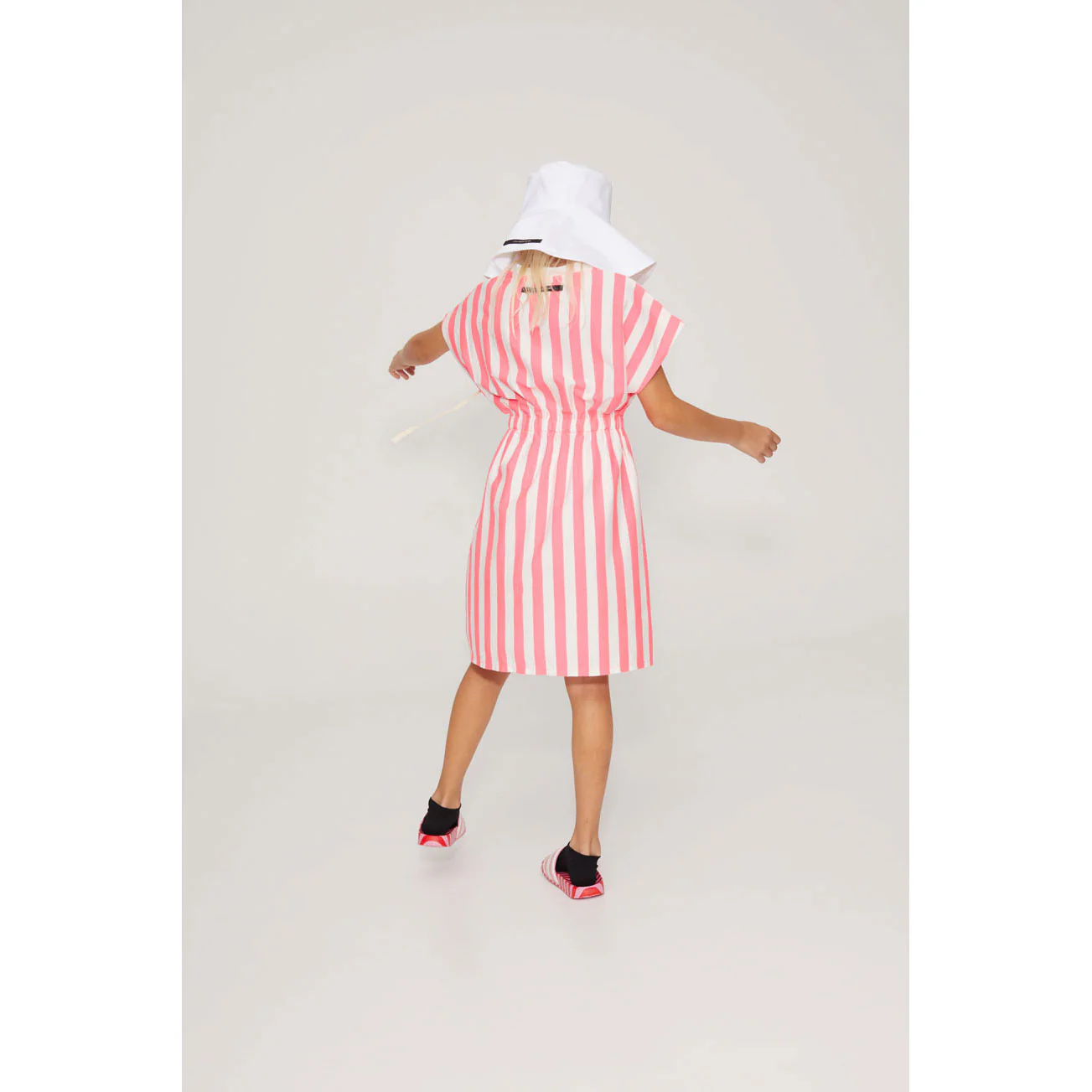 Little Creative Factory Soft Pink Striped Dress - Image 3