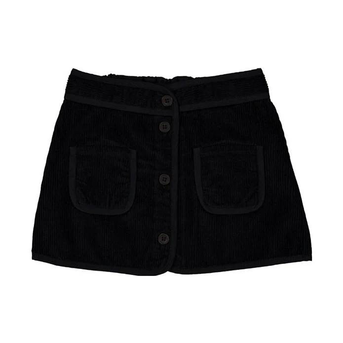 Louis Louise Black Corduroy Biba Skirt