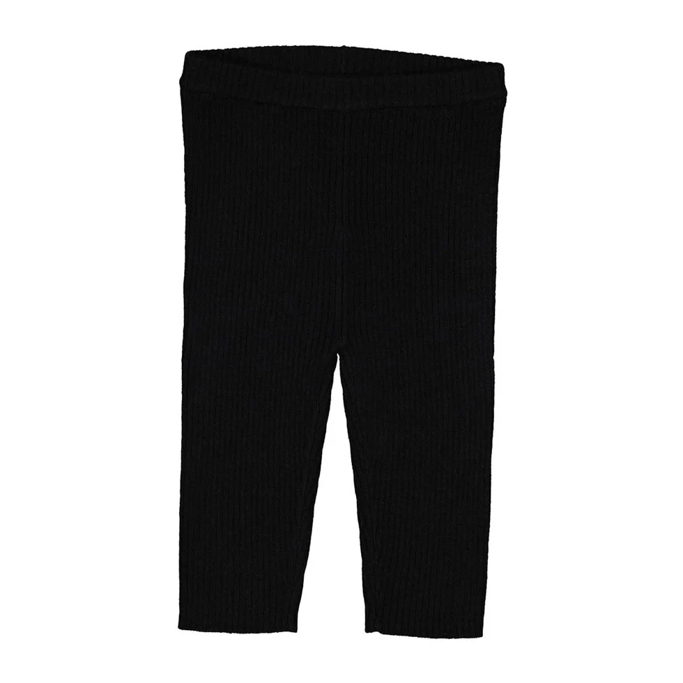 Louis Louise Black Knitted Chat Leggings