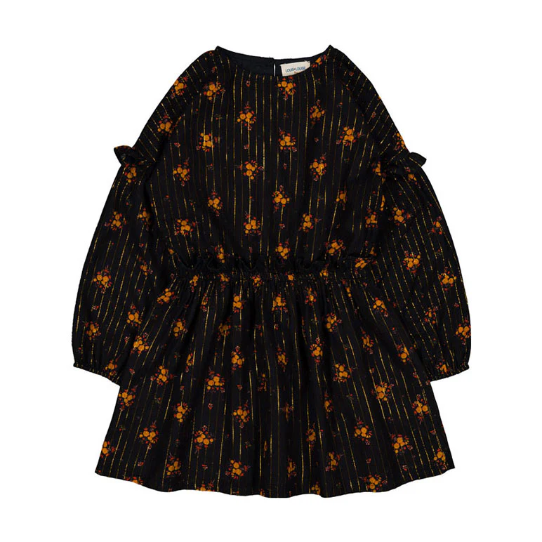 Louis Louise Black Lurex Romantic Flower Umyma Dress