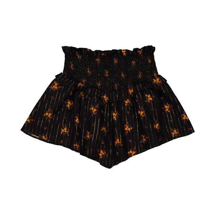 Louis Louise Black Romantic Flower Lira Skirt