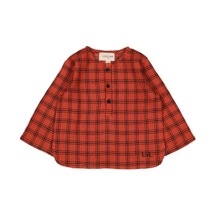 Louis Louise Brick Check Oncle Baby Shirt