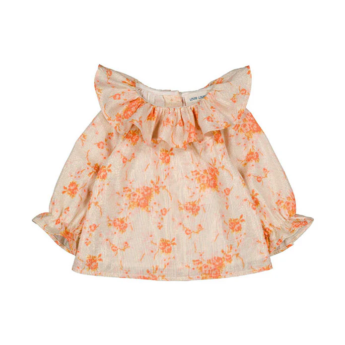 Louis Louise Cream Bouquet Lurex Lilie Baby Blouse