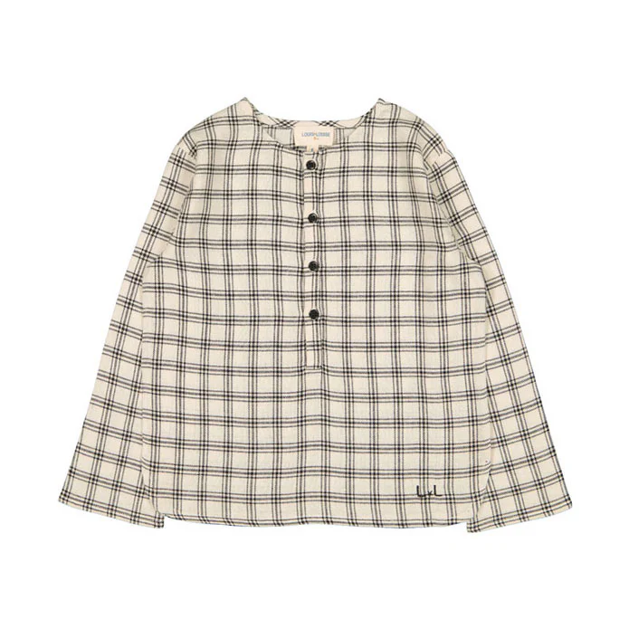 Louis Louise Cream Check Oncle Shirt
