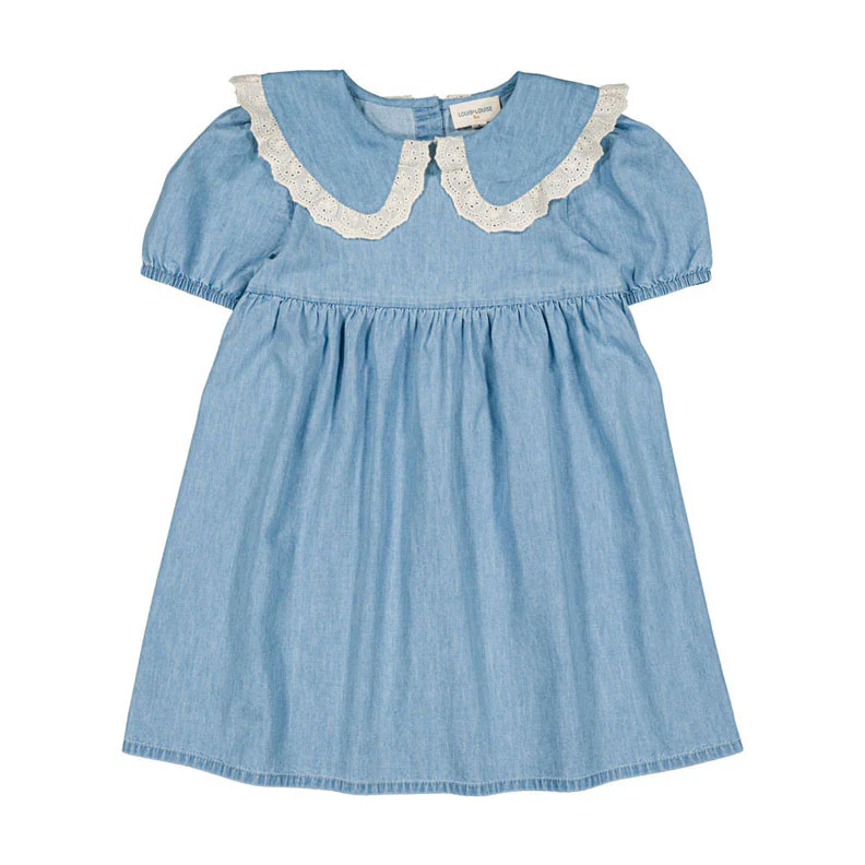 Louis Louise Light Blue Chambray Henrietta Dress