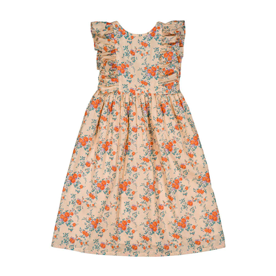 Louis Louise Nude/Orange Bouquet Arlette Dress