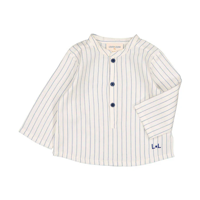 Louis Louise Off White Stripe Grand Pere Baby Shirt - Image 2