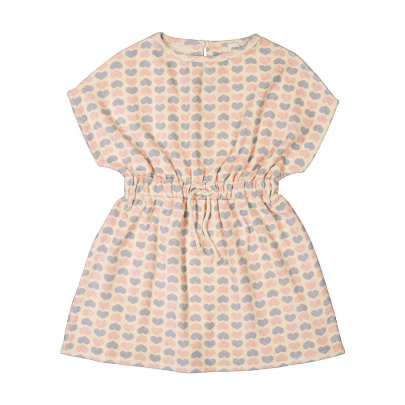 Louis Louise Pink Terry Heart Abbie Dress