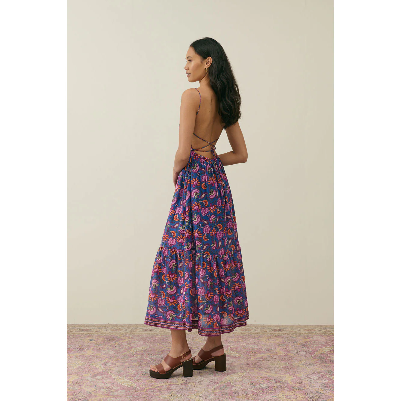 Louise Misha Blue Dolce Flowers Gisela Women Dress - Image 2