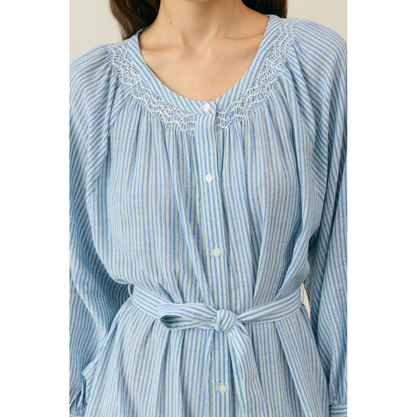 Louise Misha Blue Parasol Stripes Cilona Women Dress - Image 3