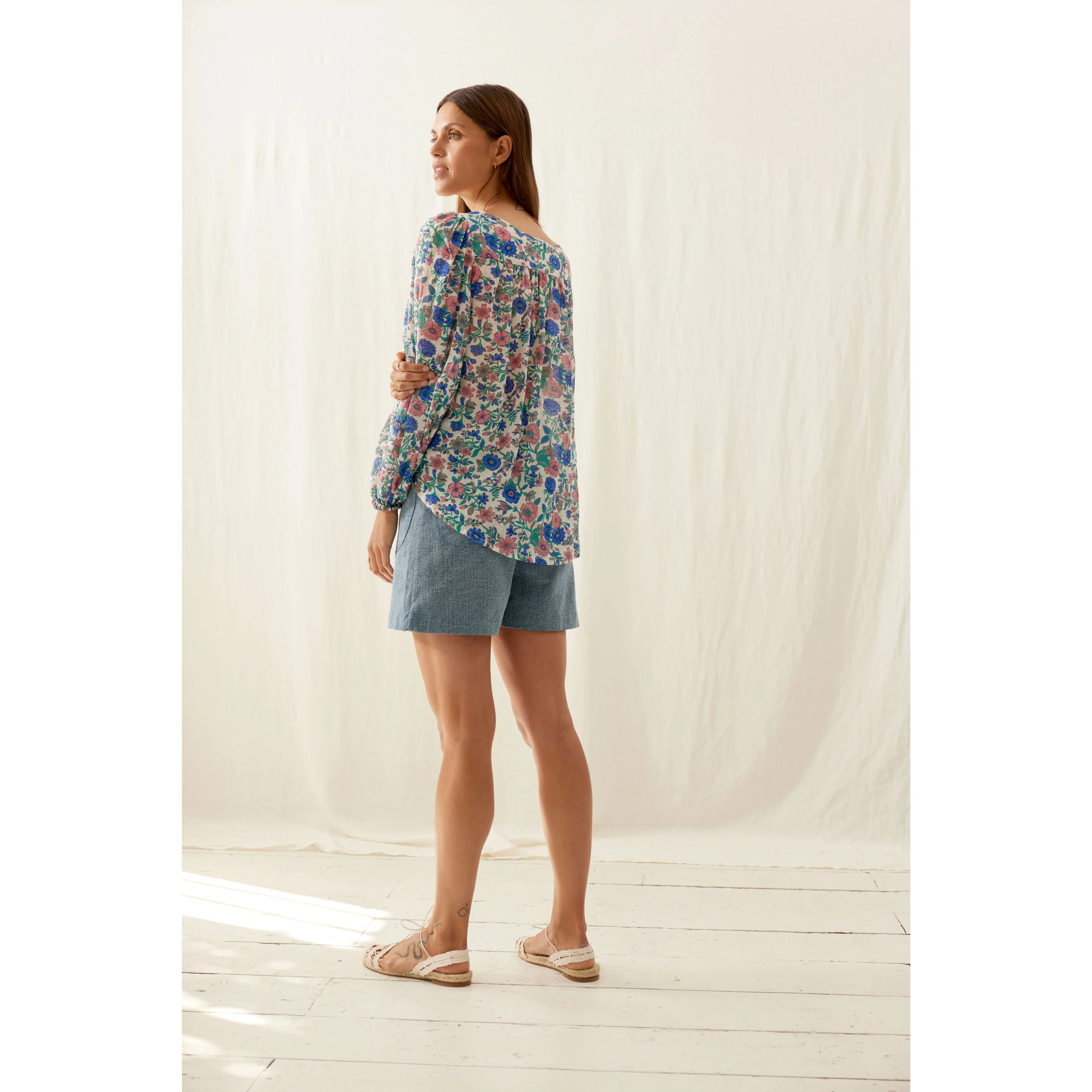 Louise Misha Blue Summer Meadow Marianna Blouse - Image 3