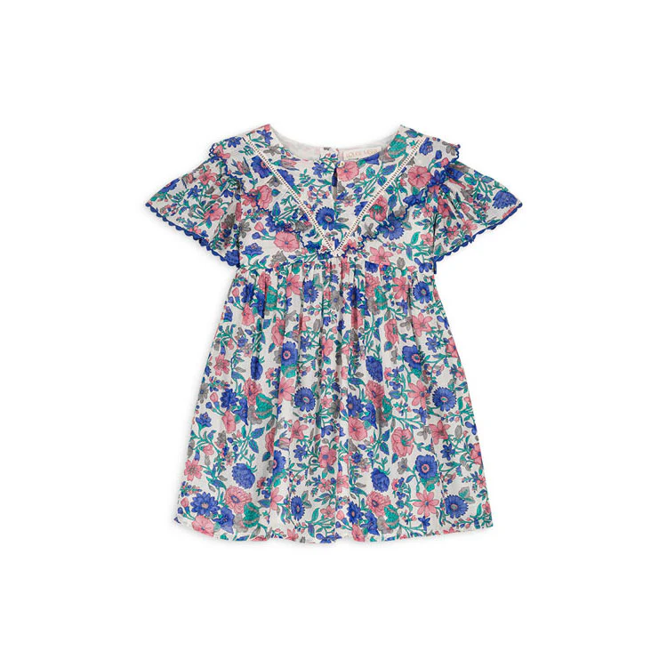 Louise Misha Blue Summer Meadow Siloe Dress