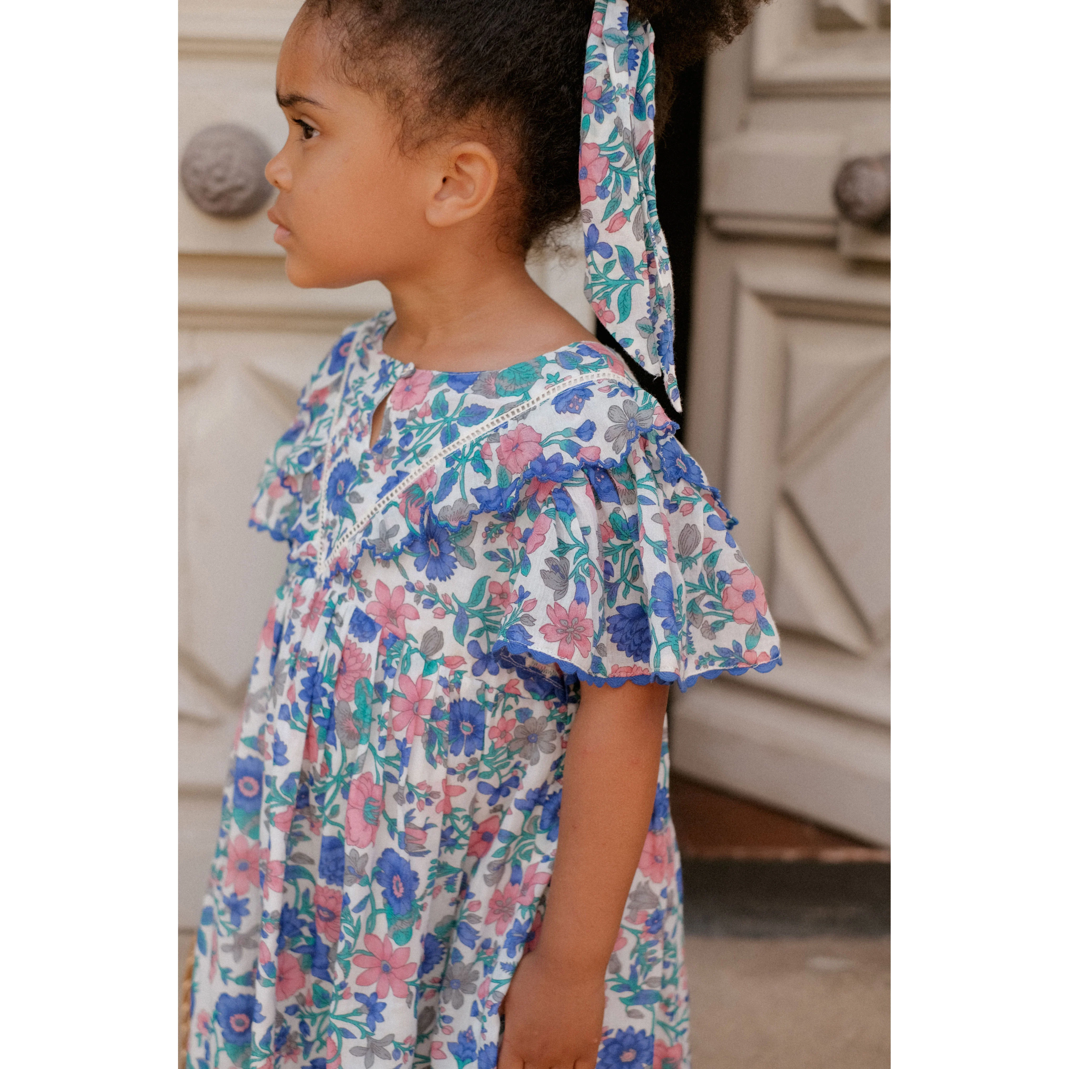 Louise Misha Blue Summer Meadow Siloe Dress - Image 4